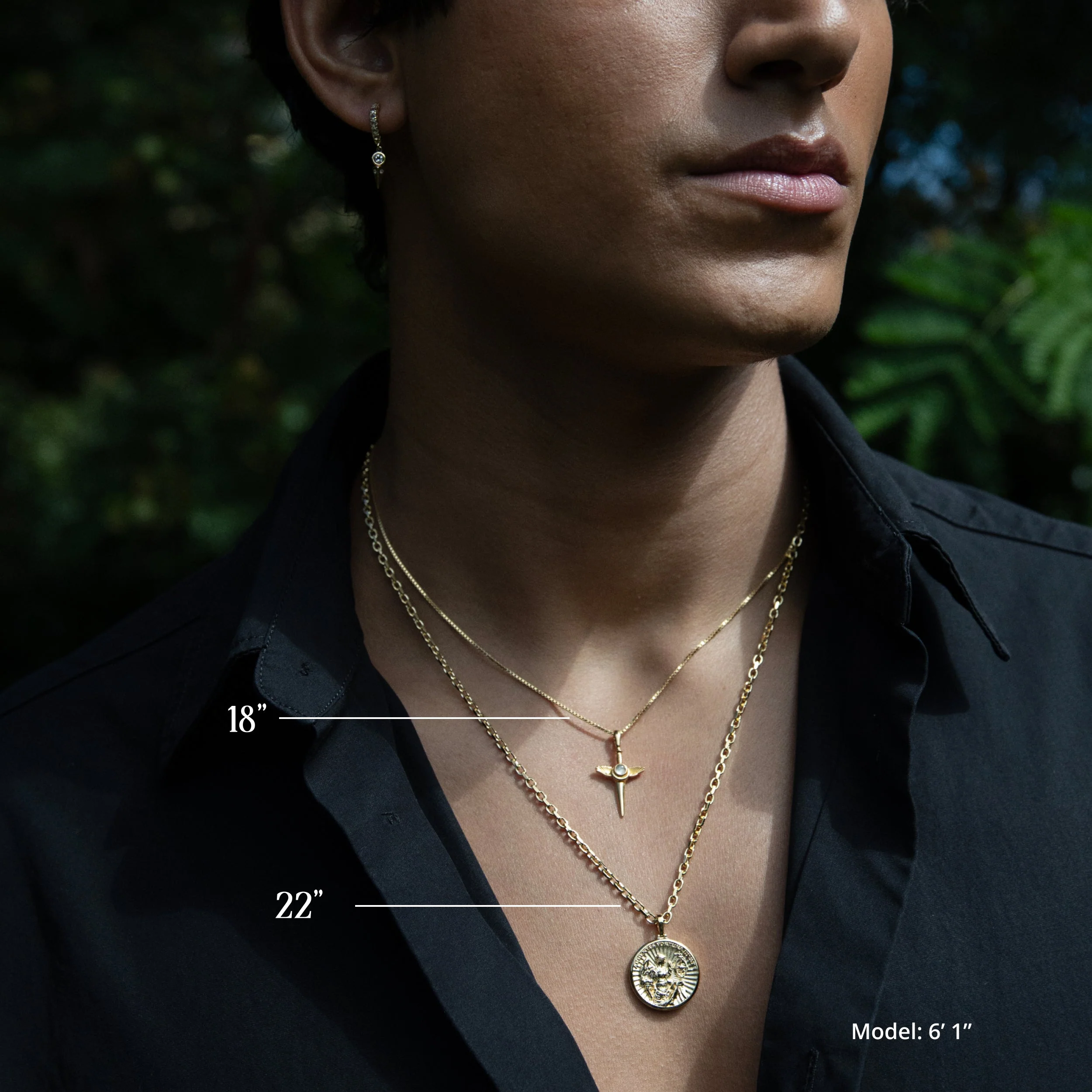Men's Twisted Moon Necklace - Image 4