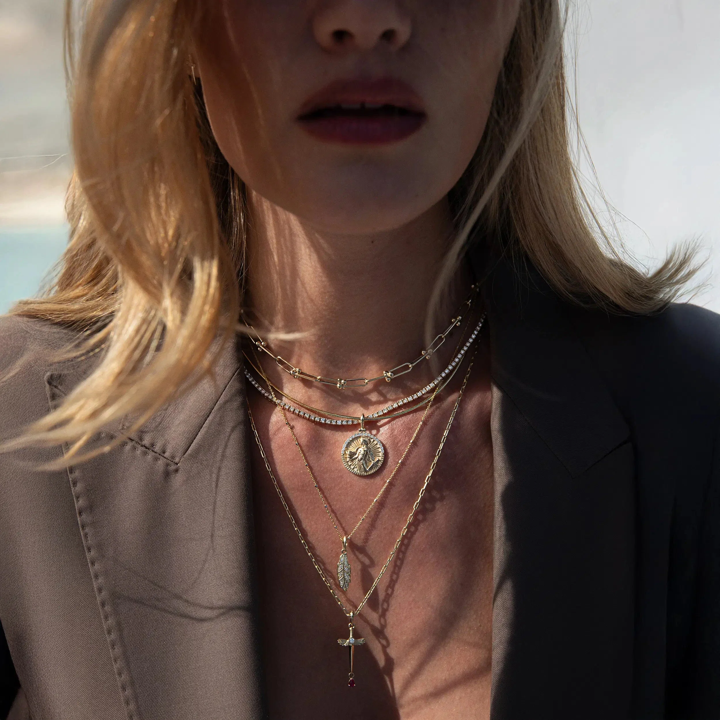 Diamond Feather Necklace - Image 5