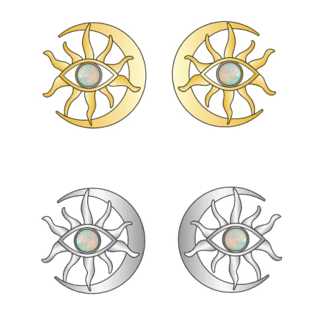 Cosmic Moon Eye Stud - Image 10
