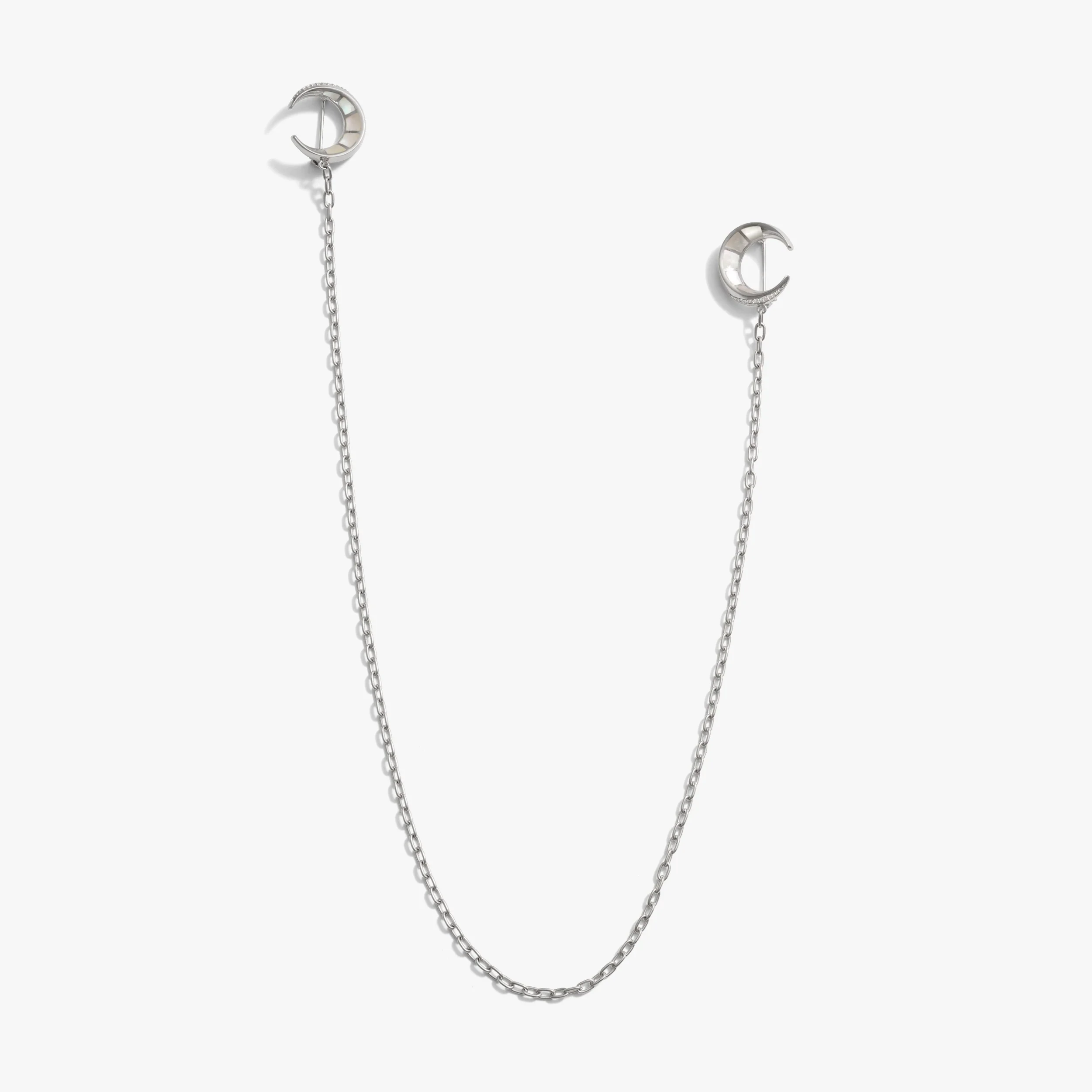 Double Crescent Moon Brooch