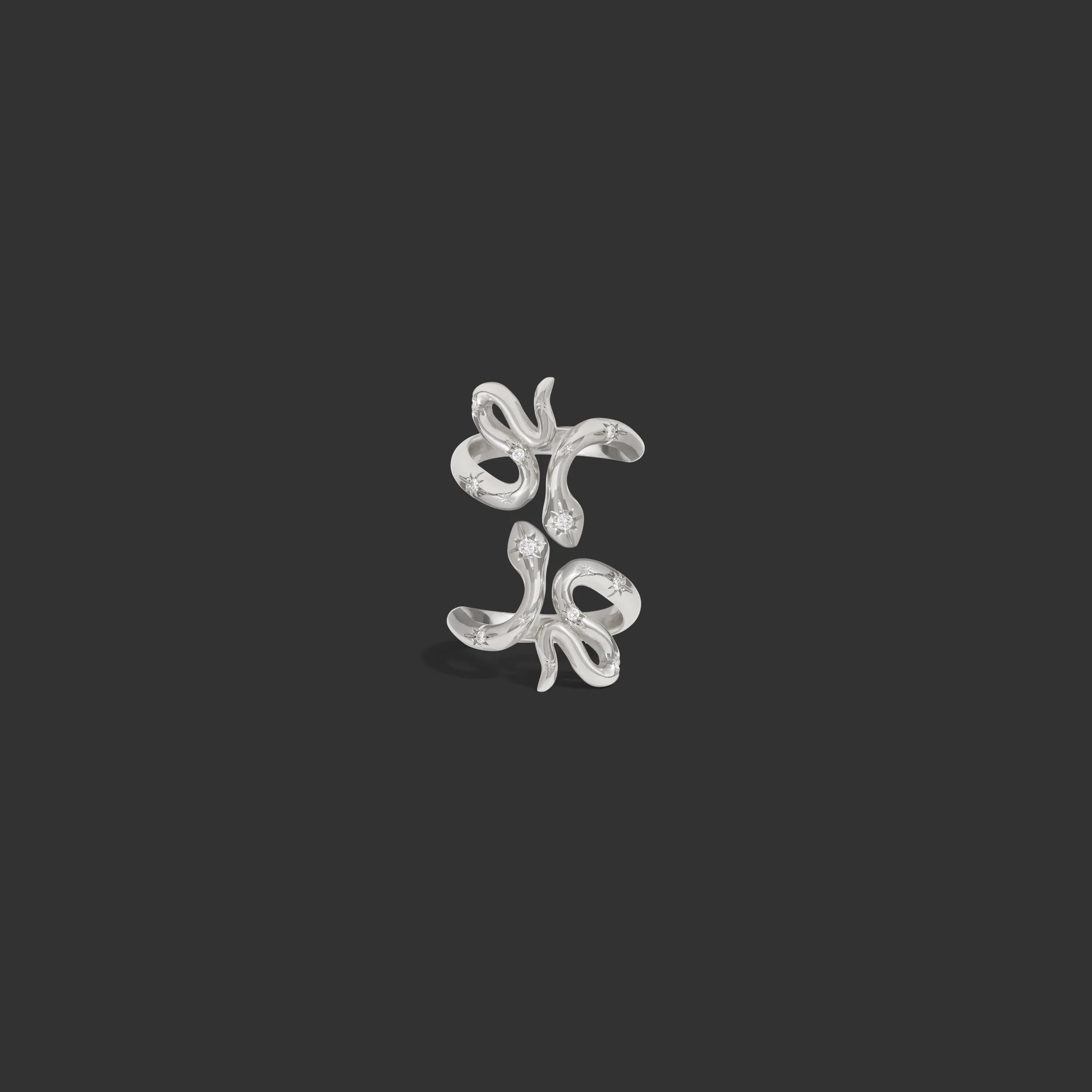 Diamond Snake Wrap Ring - Image 6