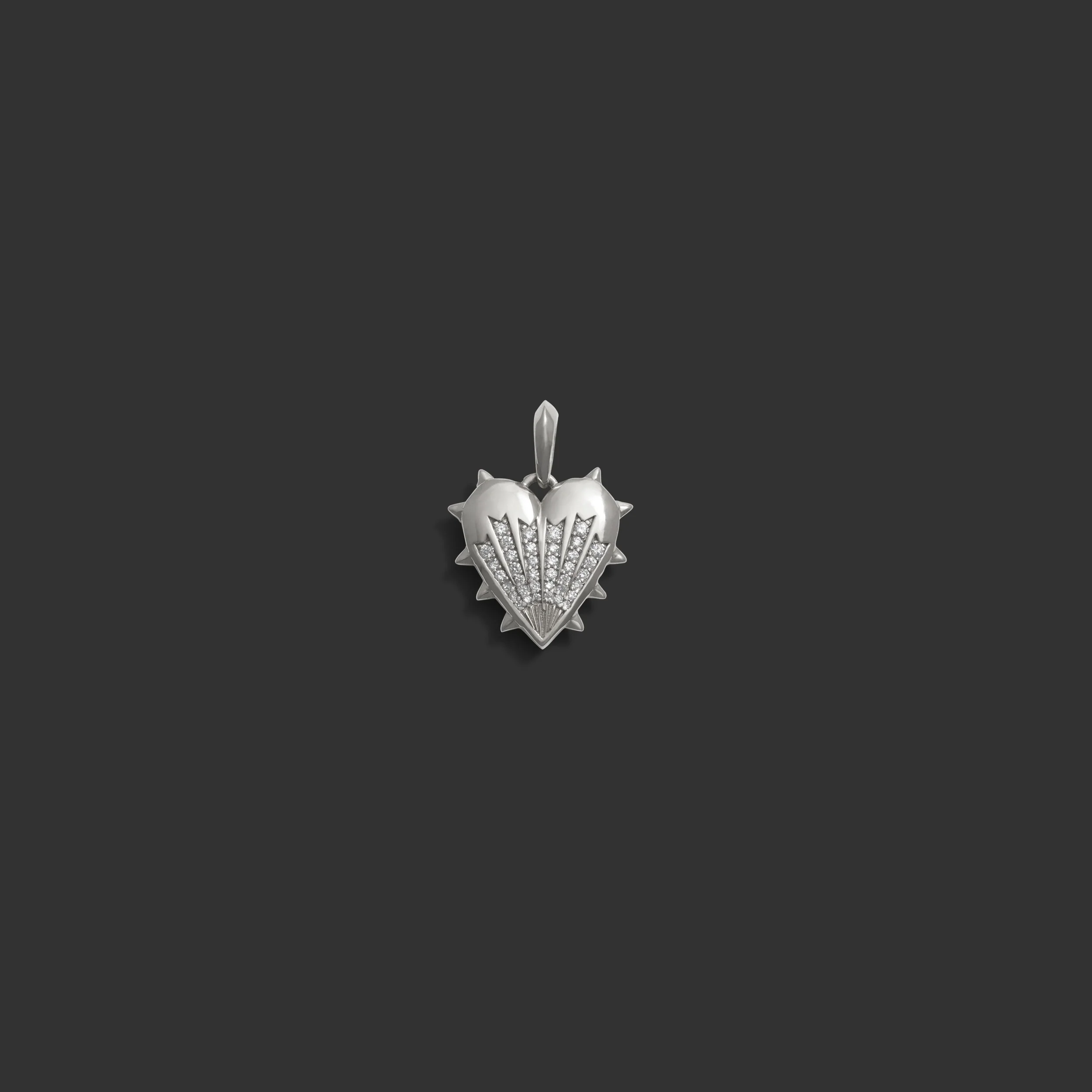 Diamond Spiked Heart Amulet - Image 6