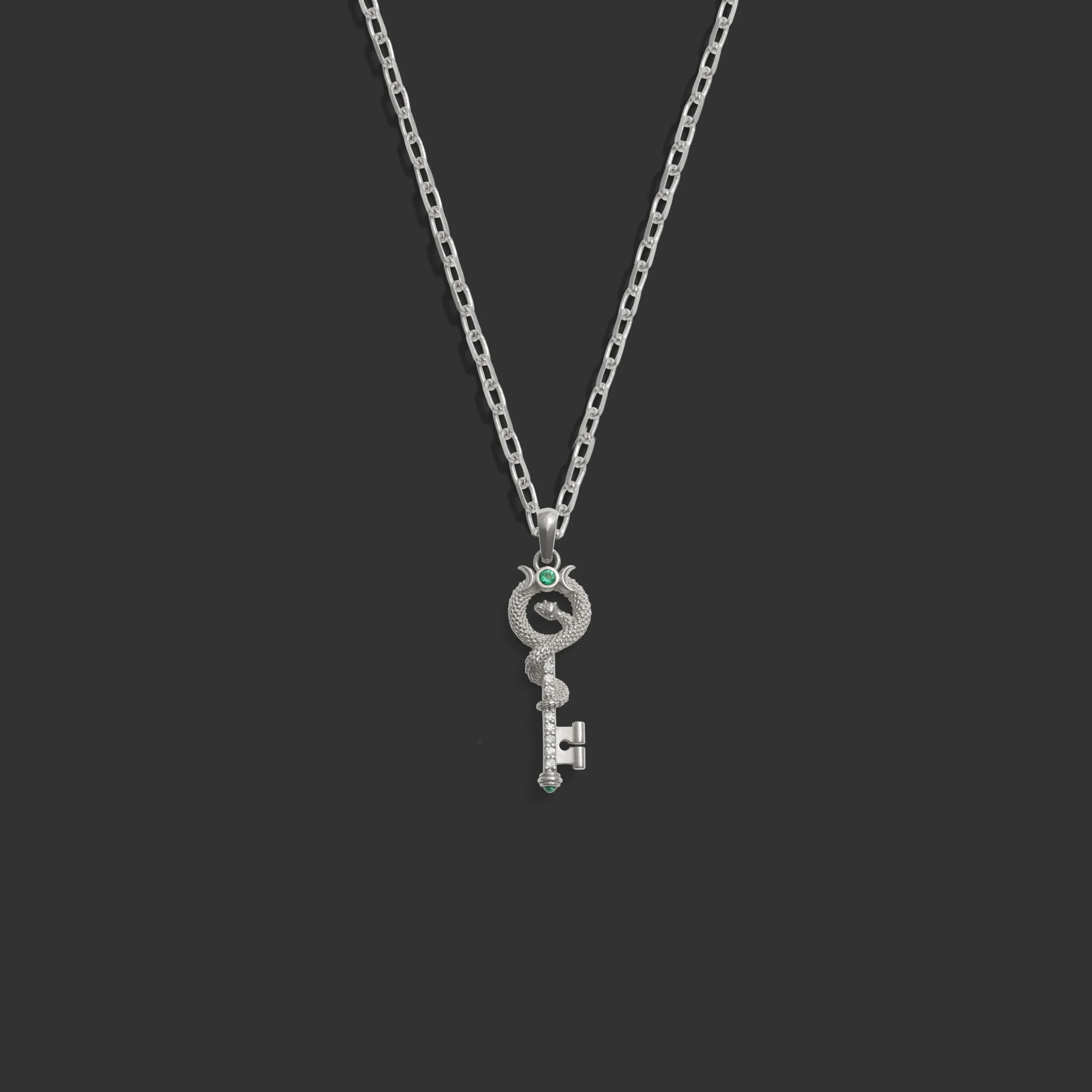 Emerald Key Necklace - Image 8