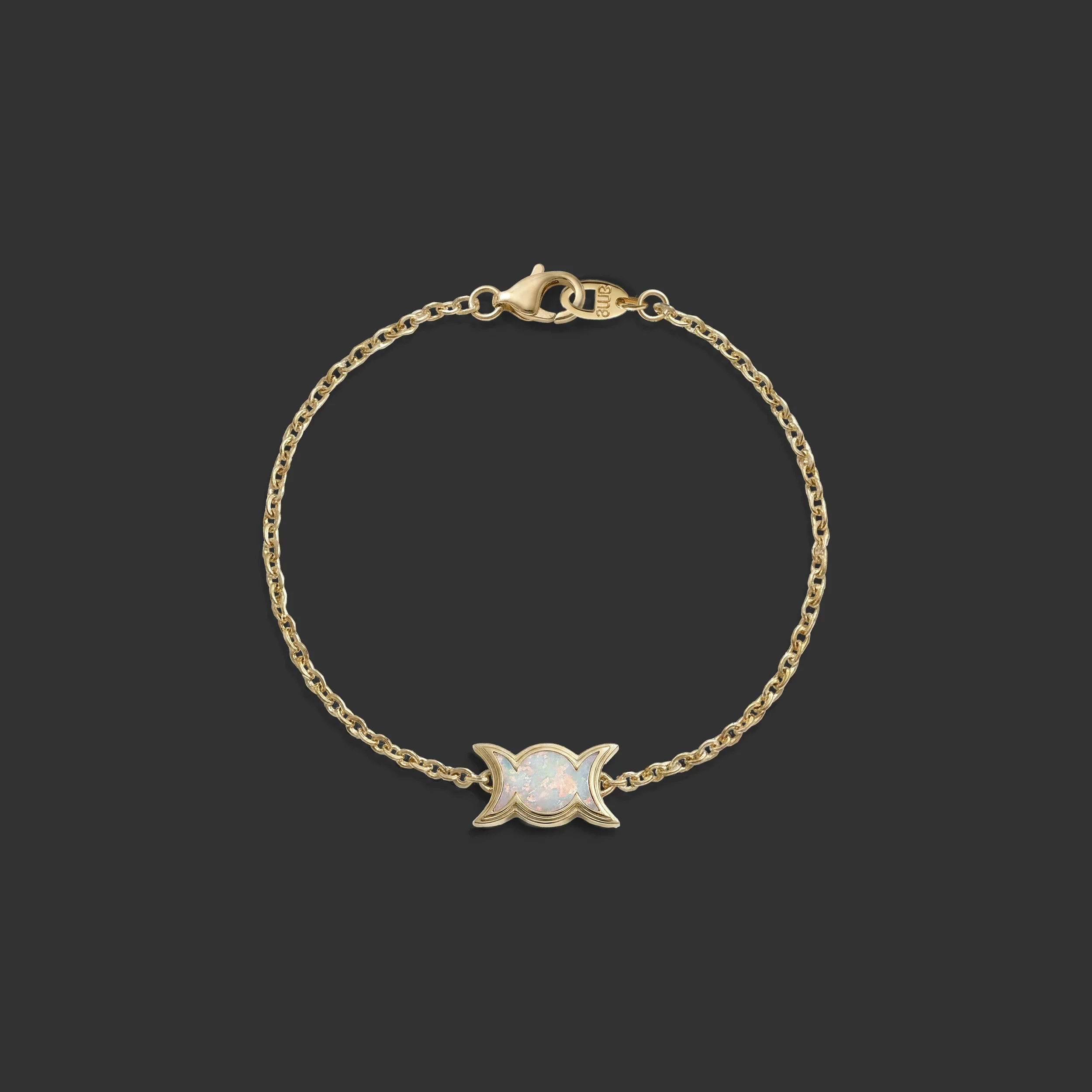 Opal Triple Moon Motif Bracelet