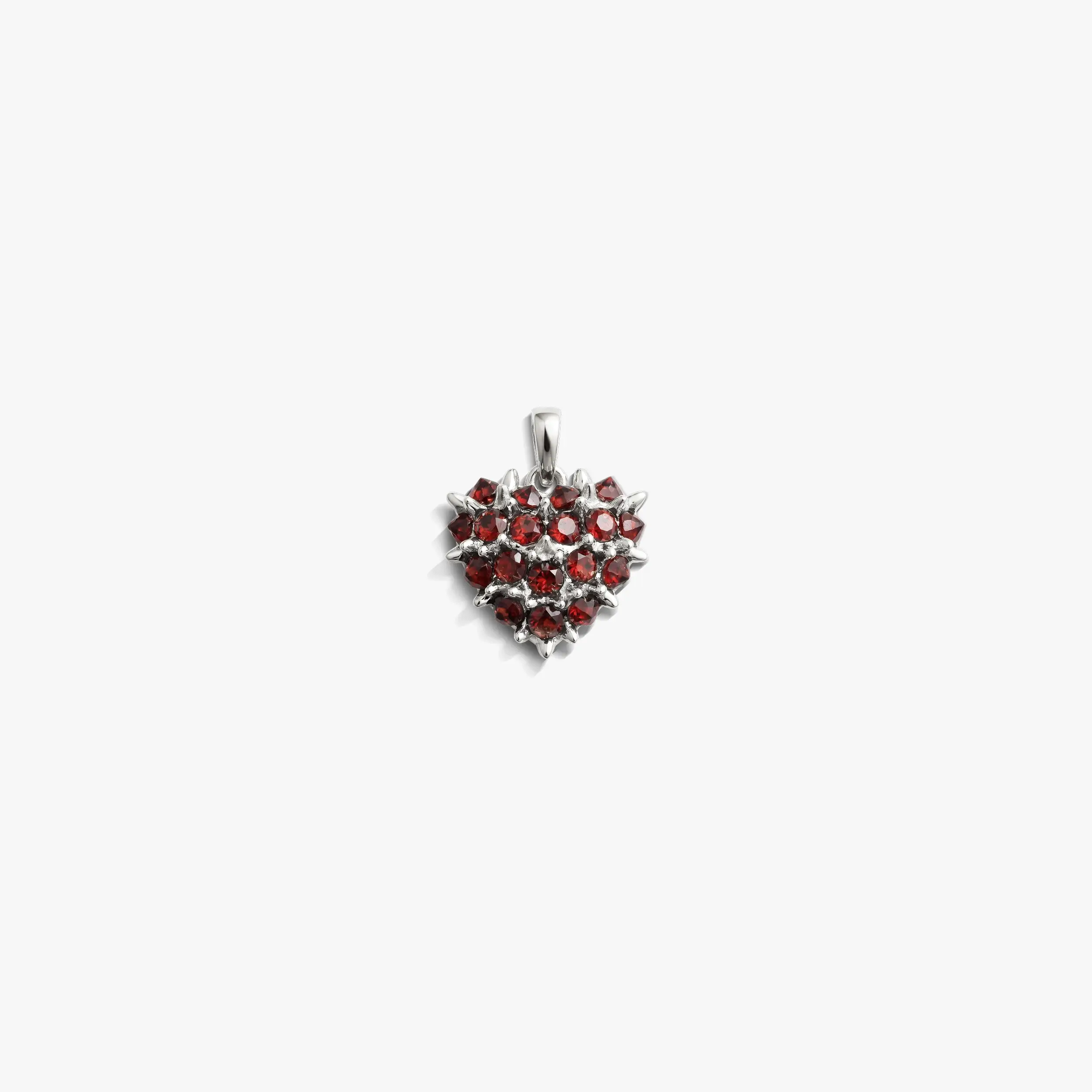 Gemstone Spiked Heart Locket - Image 4