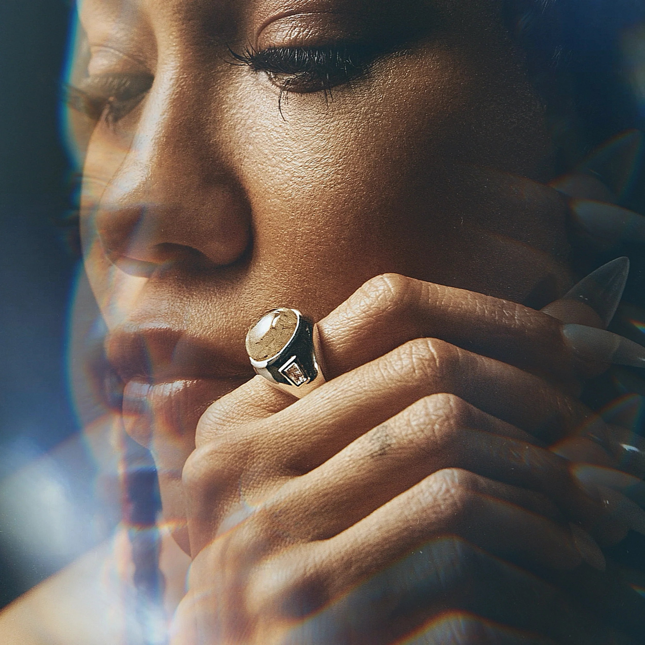 Future Artifact Gemstone Signet Ring - Image 2