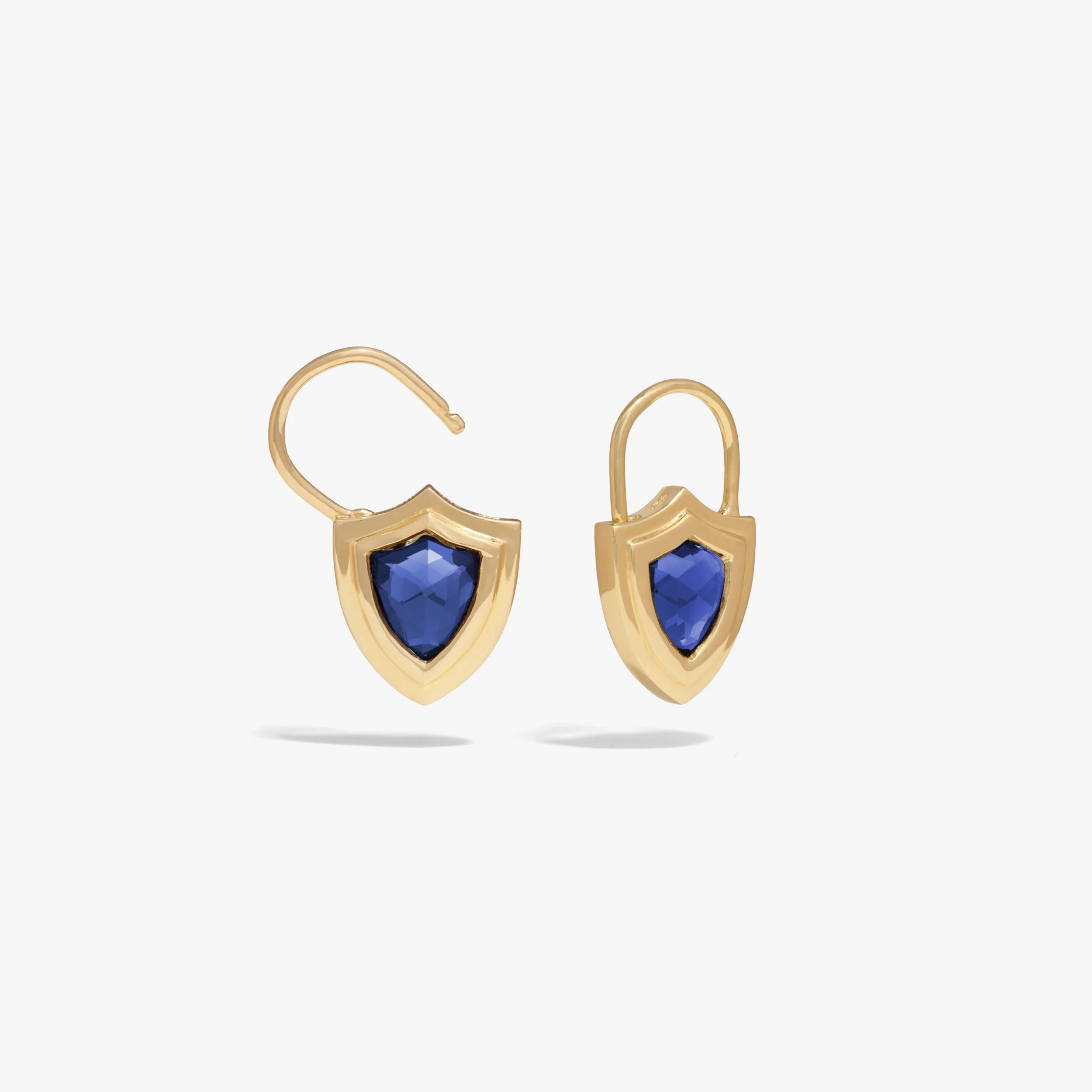 Gemstone Shield Huggies - Image 3