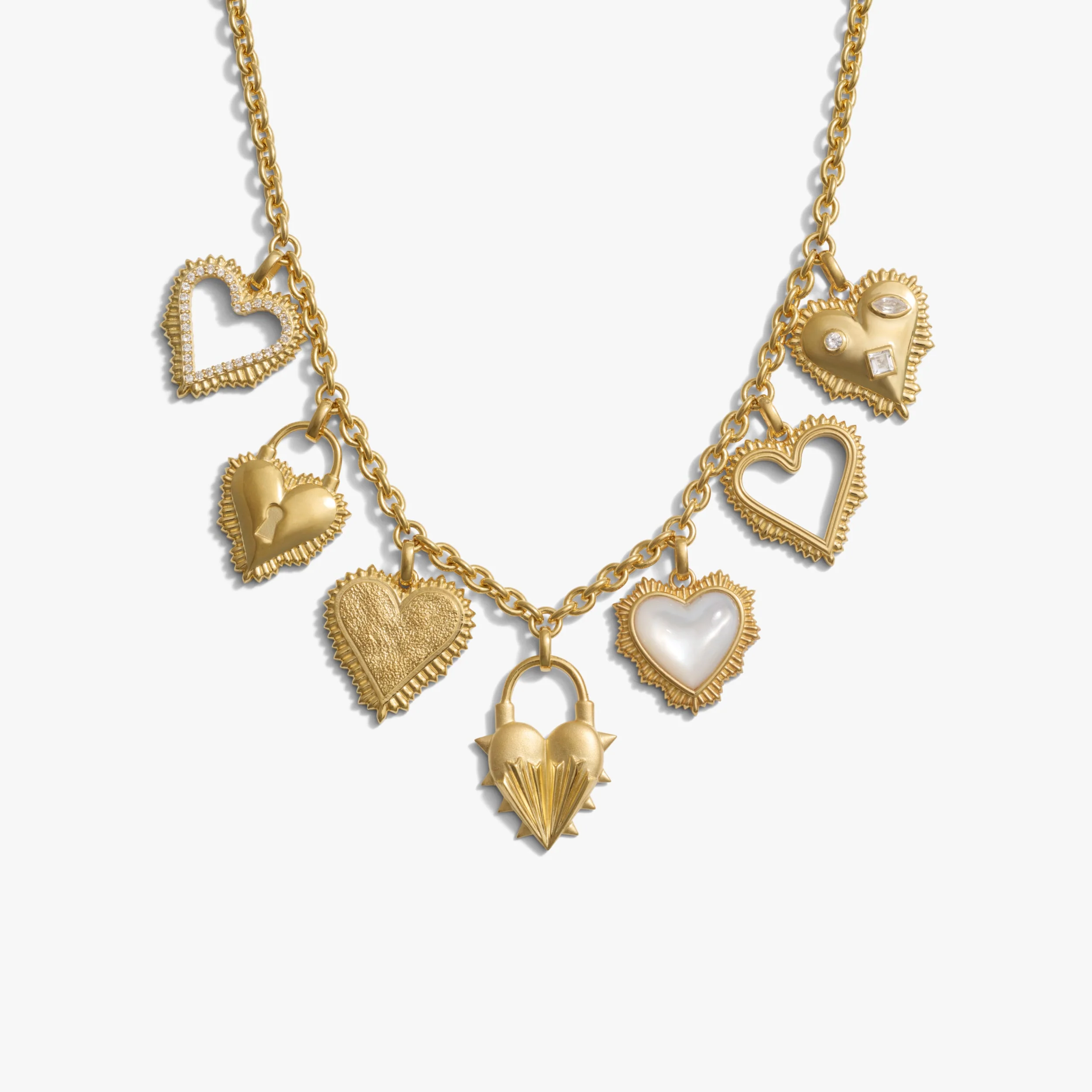 Radiant Heart Statement Charm Necklace - Image 4