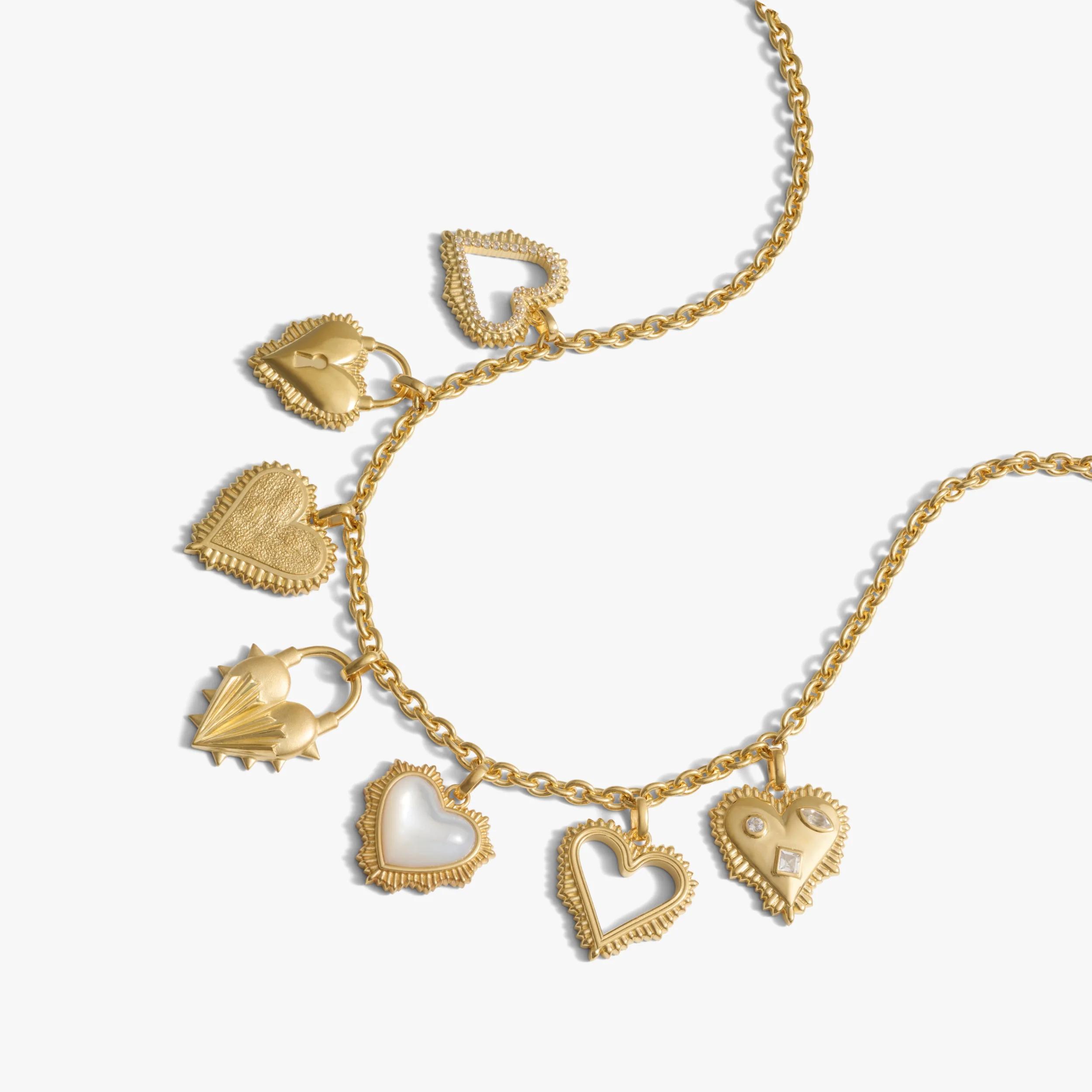 Radiant Heart Statement Charm Necklace - Image 5