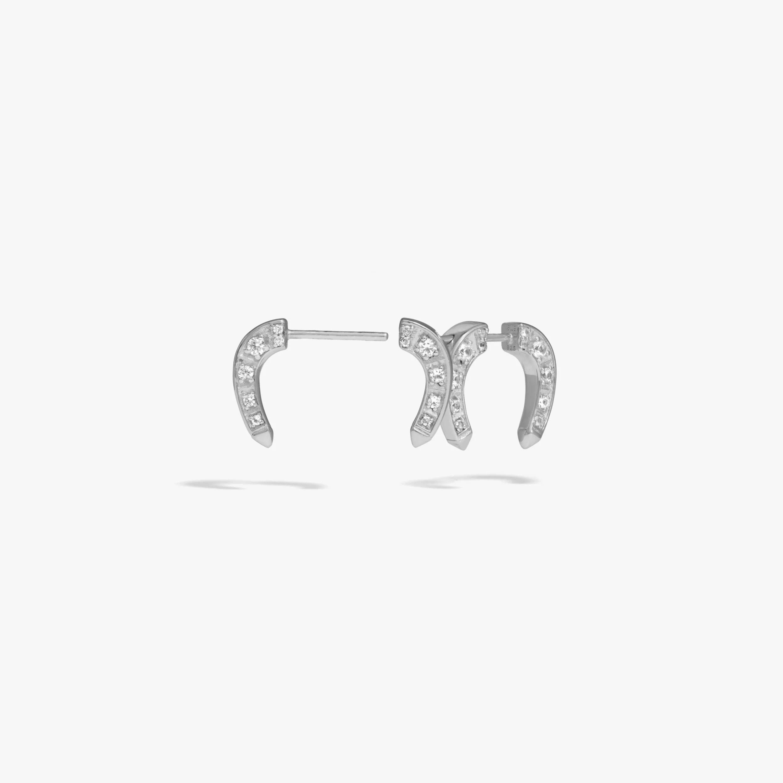 Sapphire Horseshoe Earring - Image 5