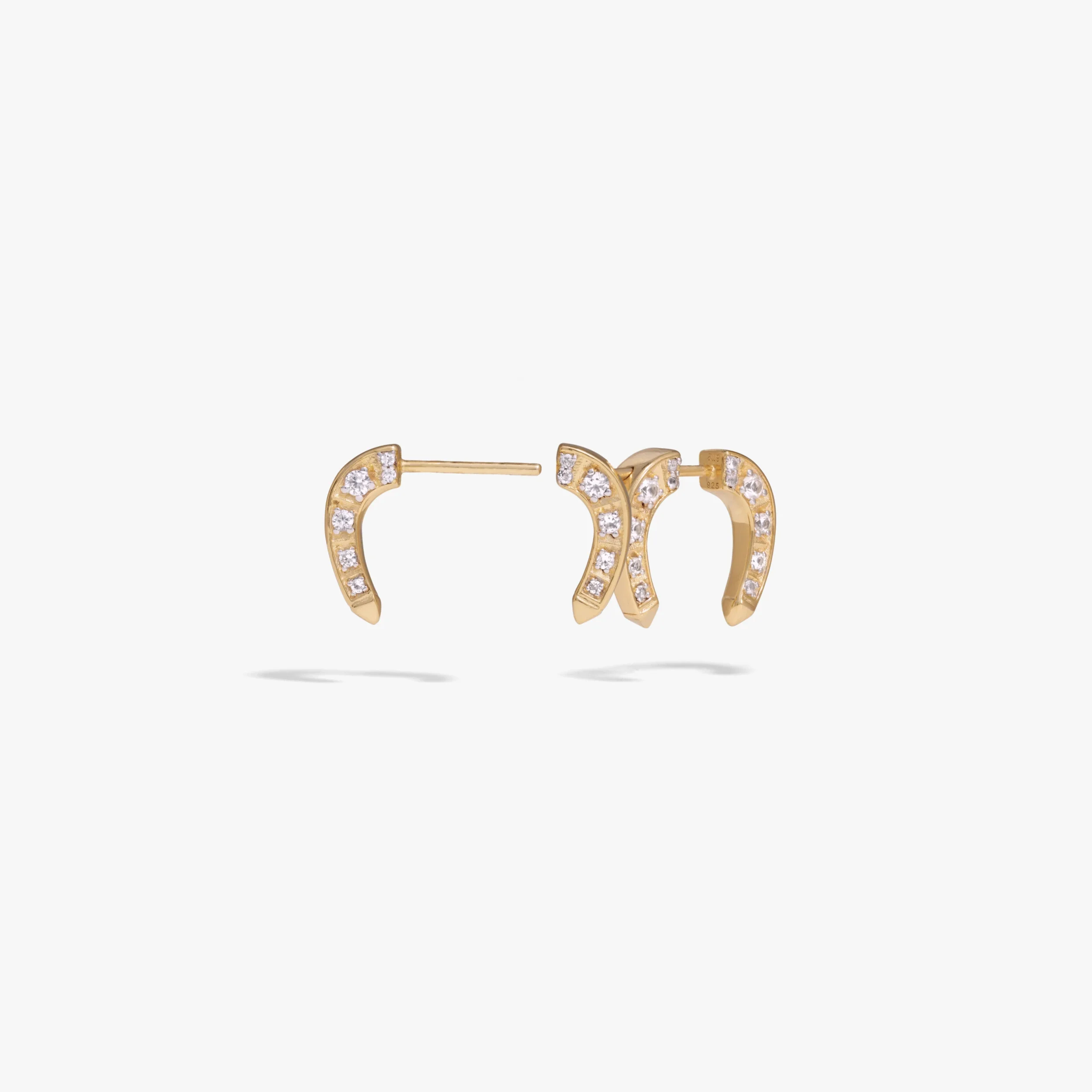 Sapphire Horseshoe Earring - Image 7