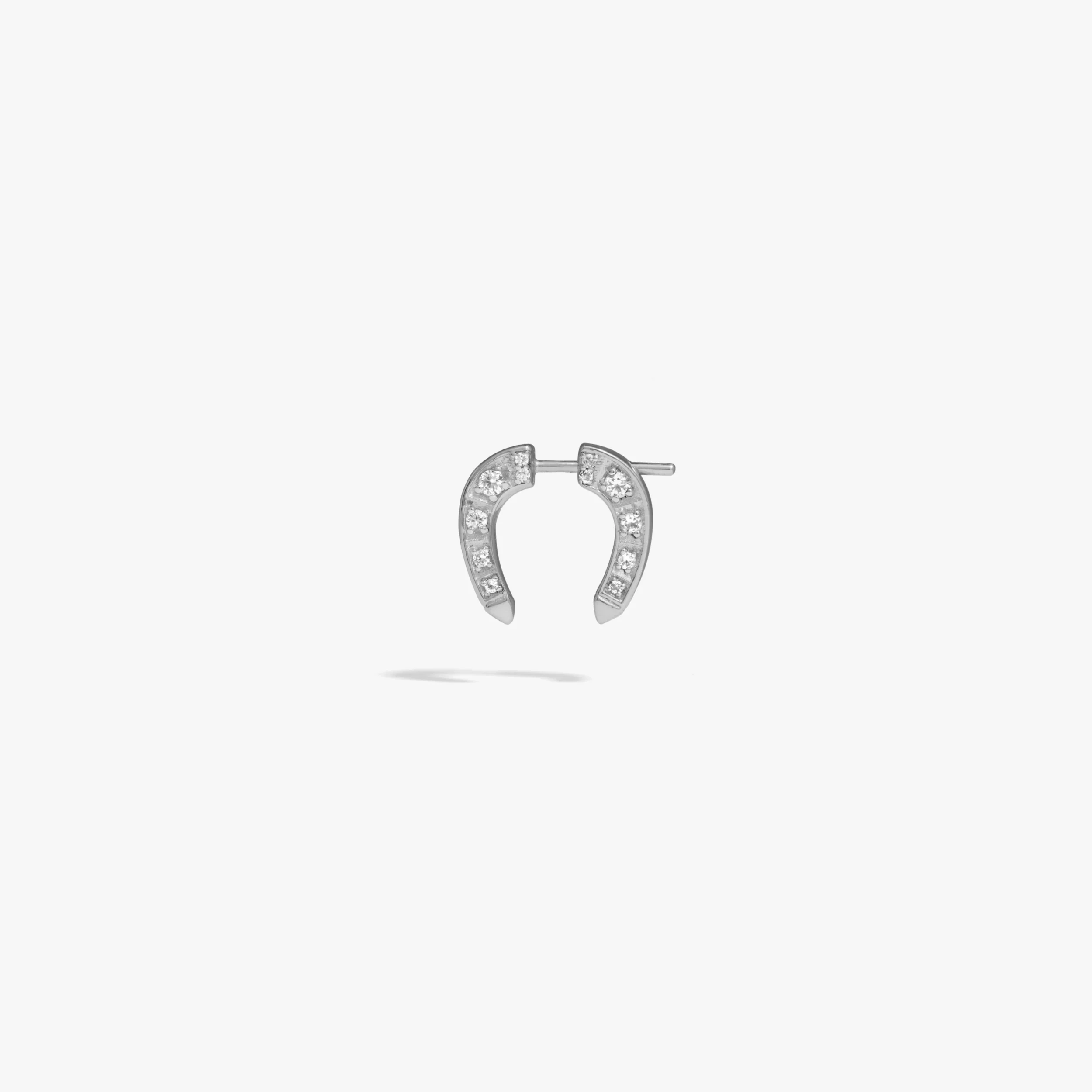 Sapphire Horseshoe Earring - Image 9