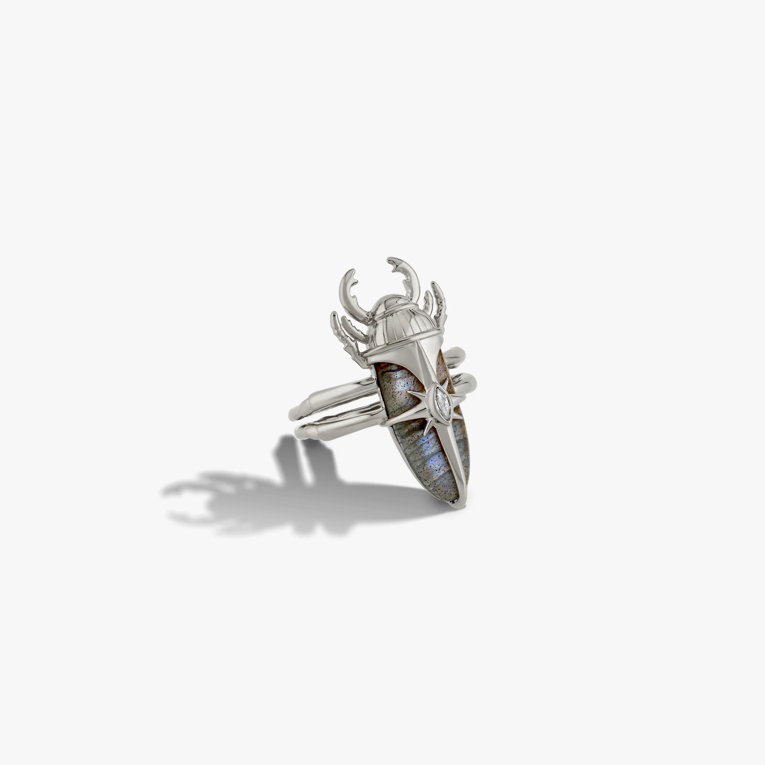 Labradorite Beetle Ring - Image 6