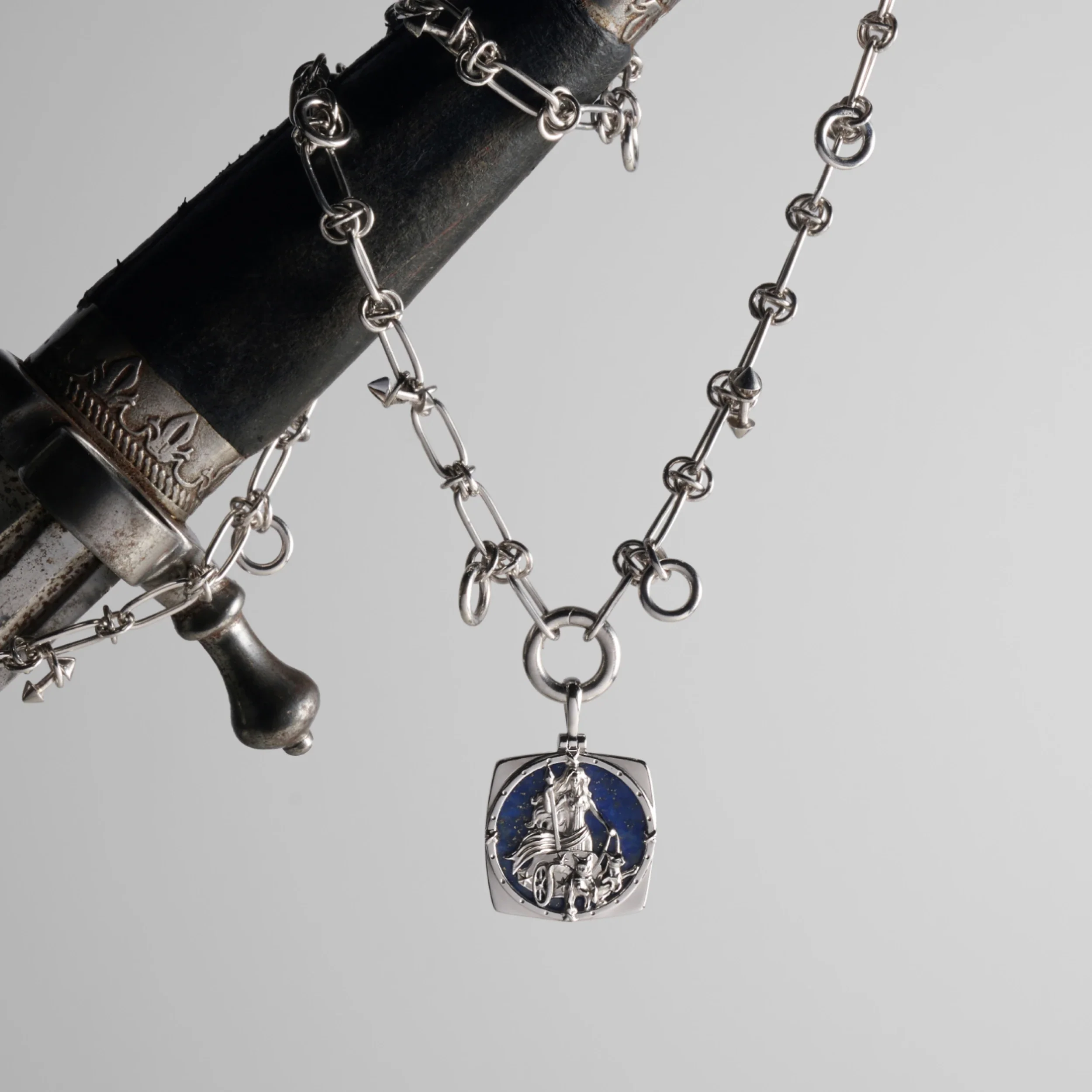Knot Chain Long Collector Necklace - Image 4