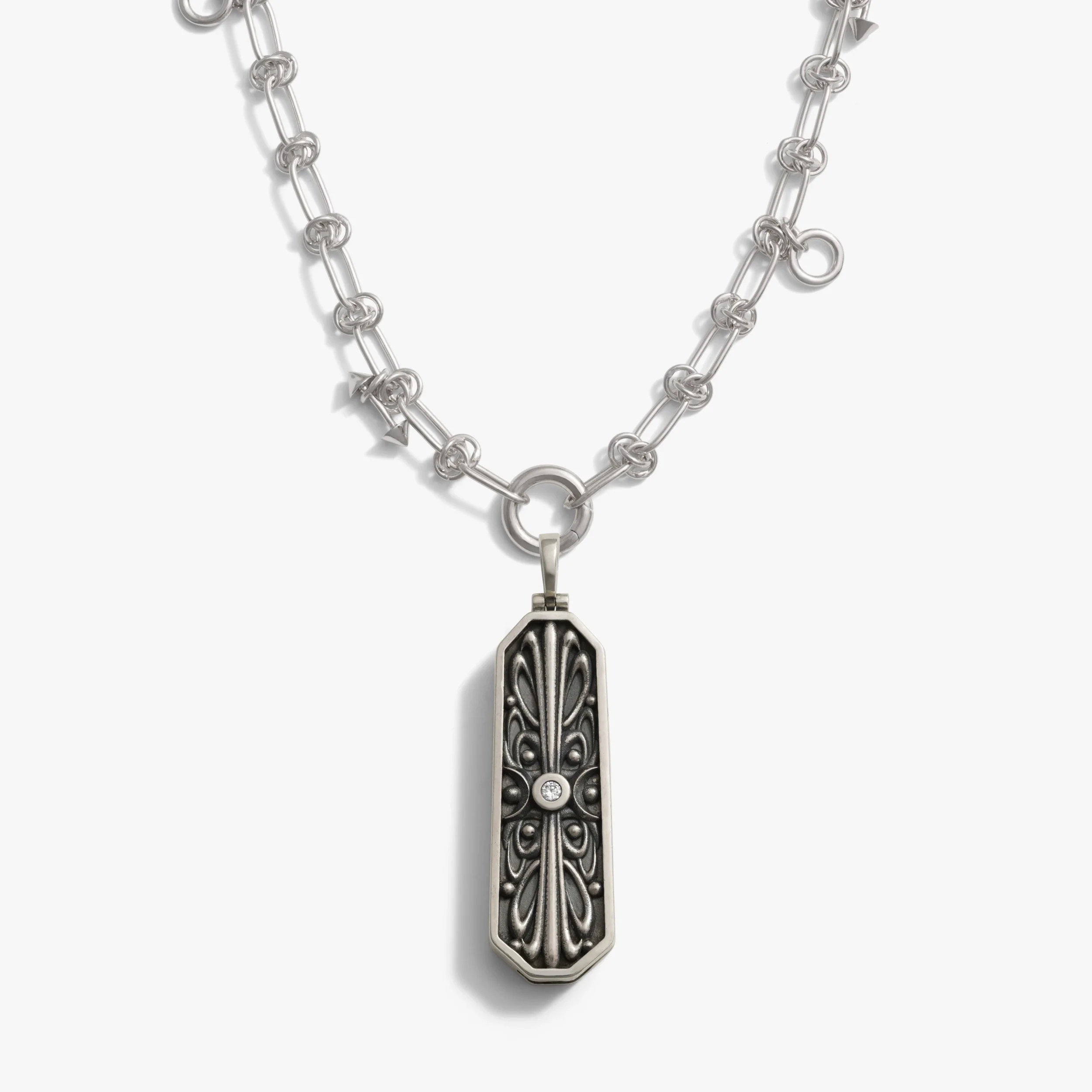 Triple Moon Pocket Knife Collector Necklace