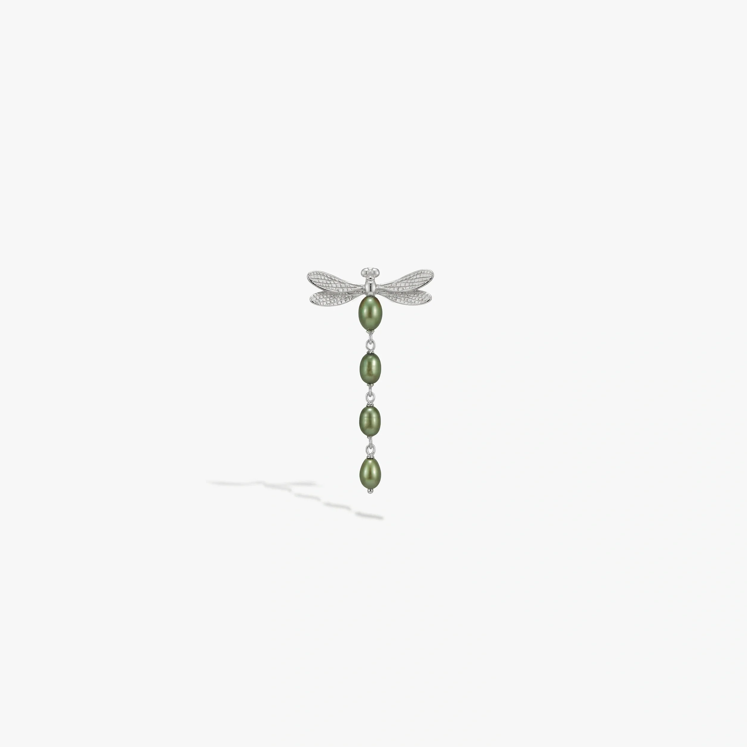 Metamorphic Damselfly Pearl Earrings - Image 7
