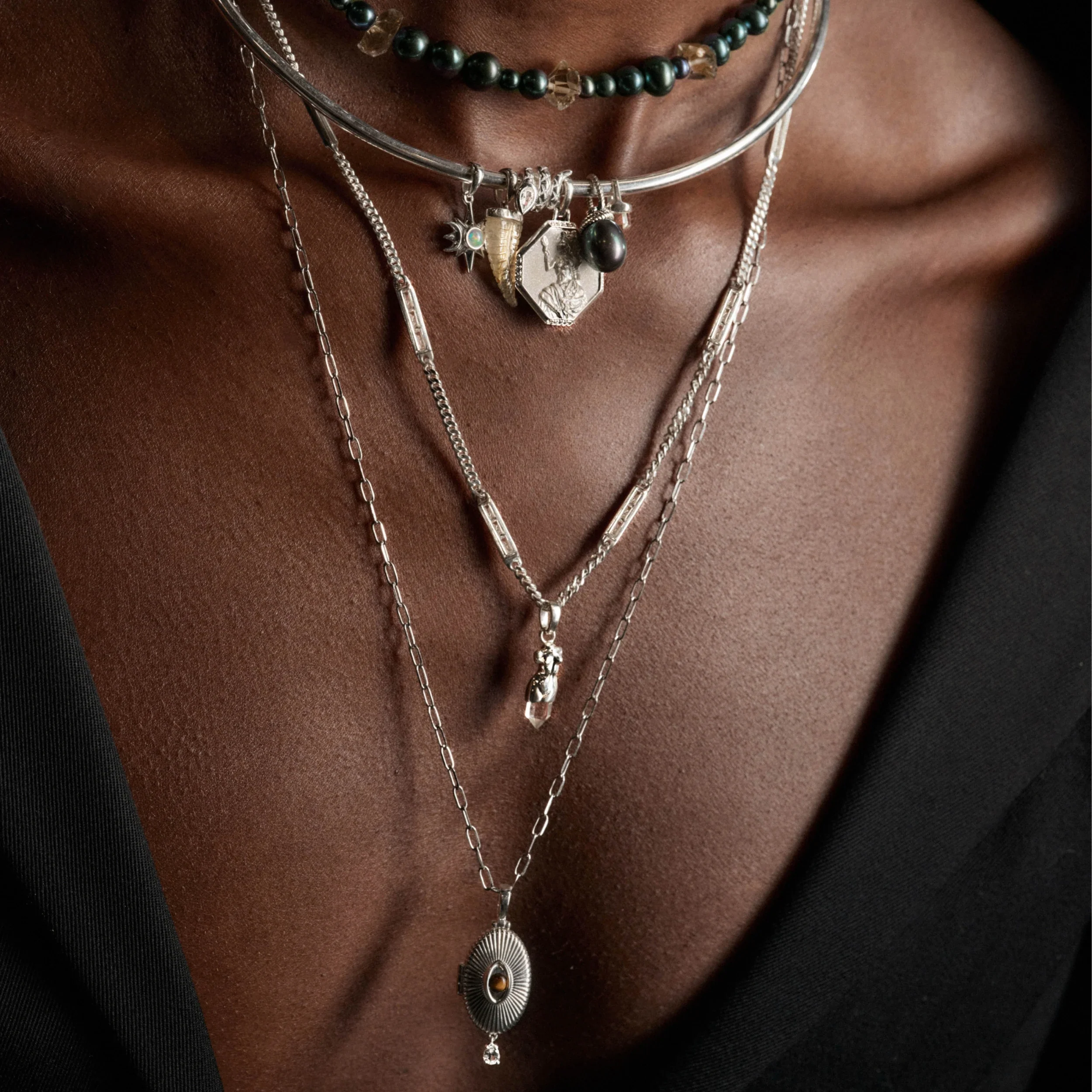 Crystal Classical Bust Pendant - Image 2