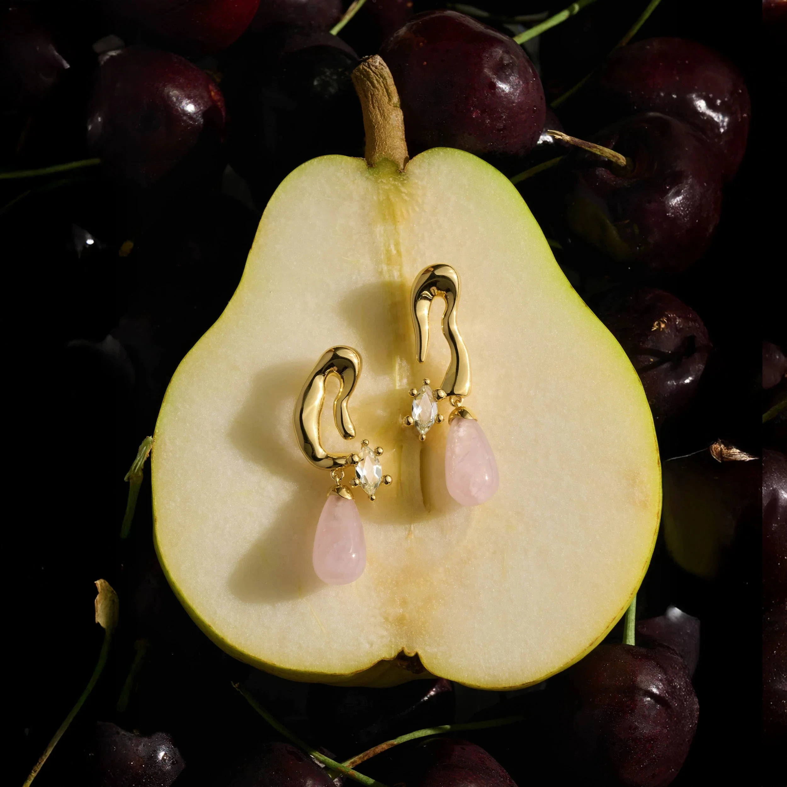 Mini Petal Drop Earrings - Image 3