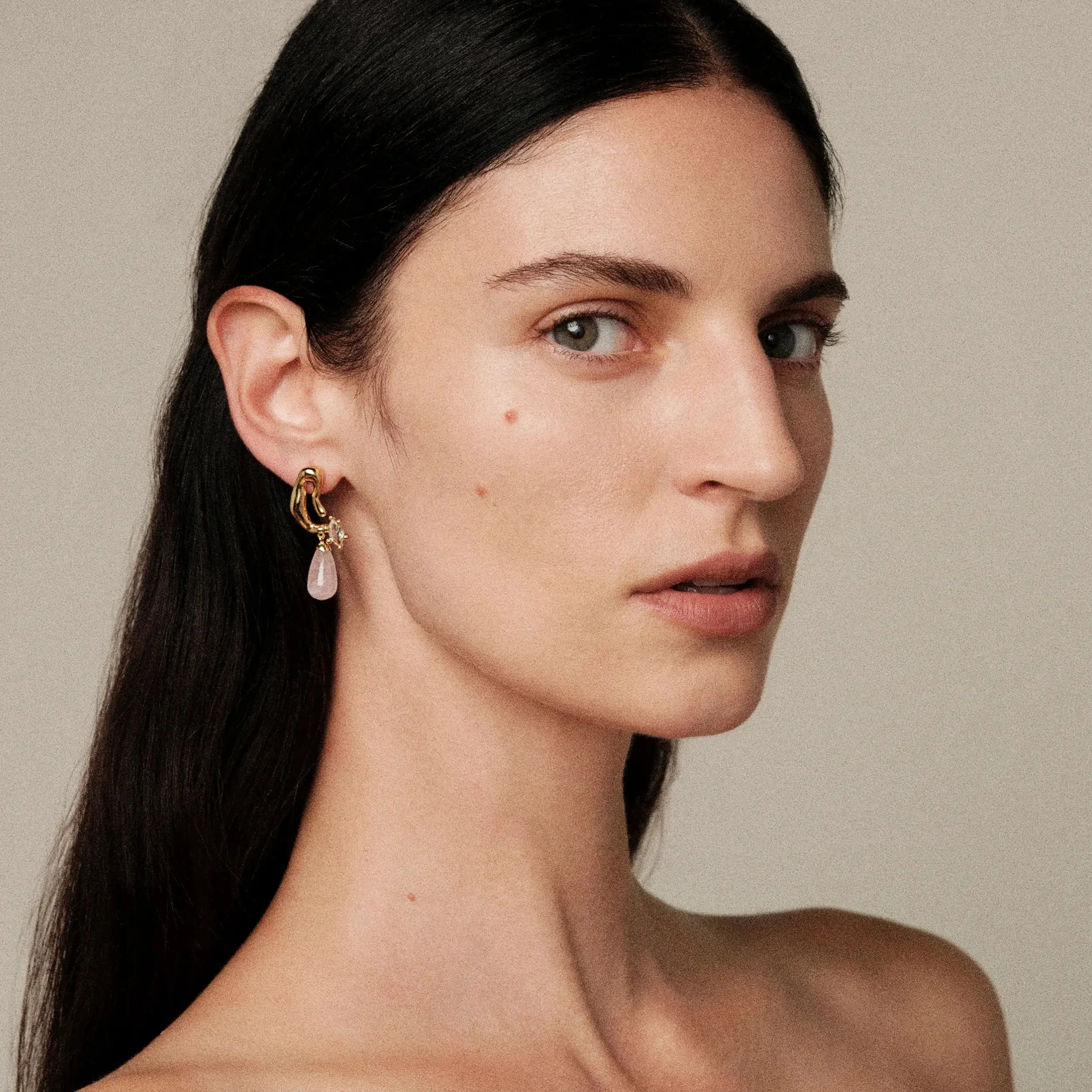 Mini Petal Drop Earrings - Image 4