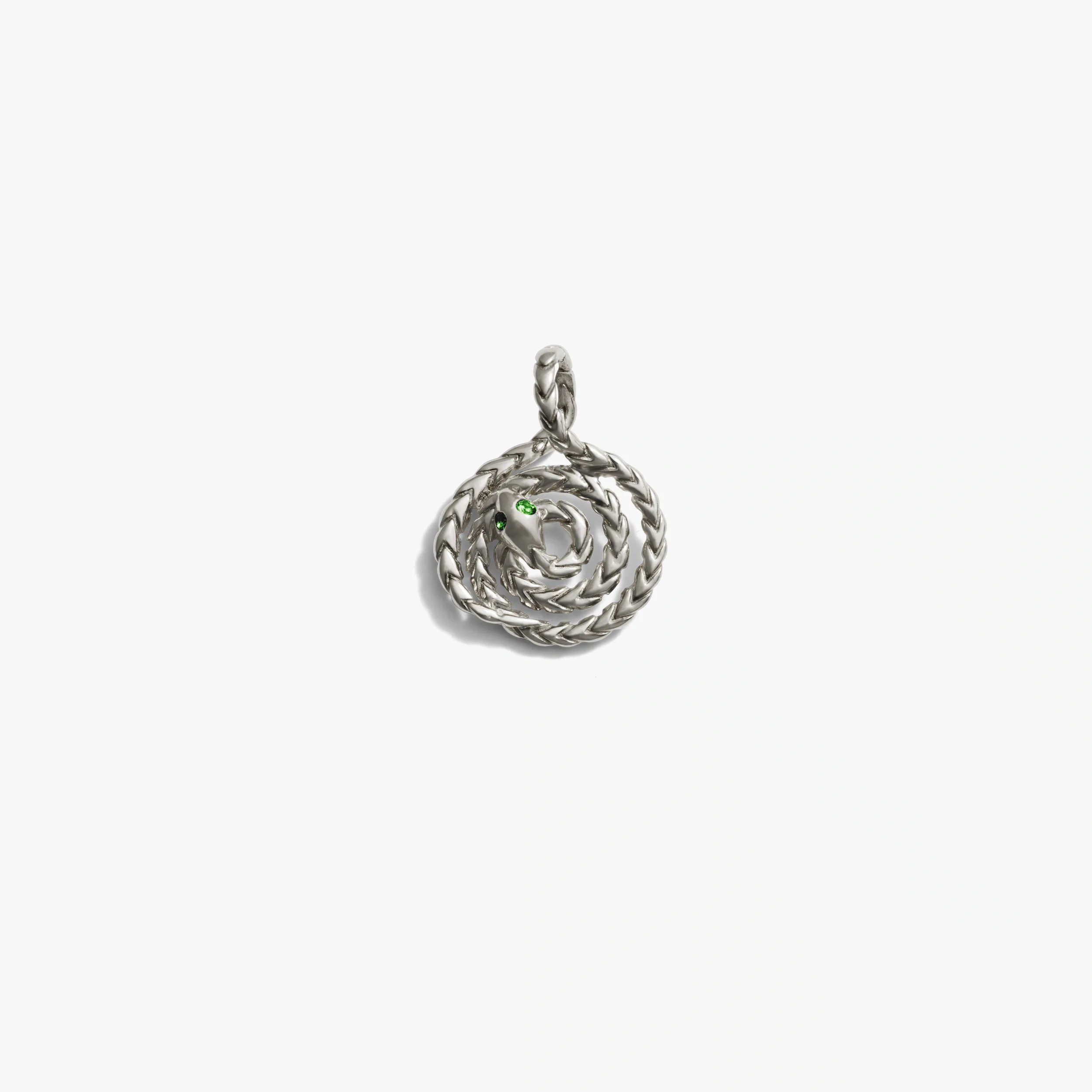 Mini Emerald Spiral Snake Coin - Image 4