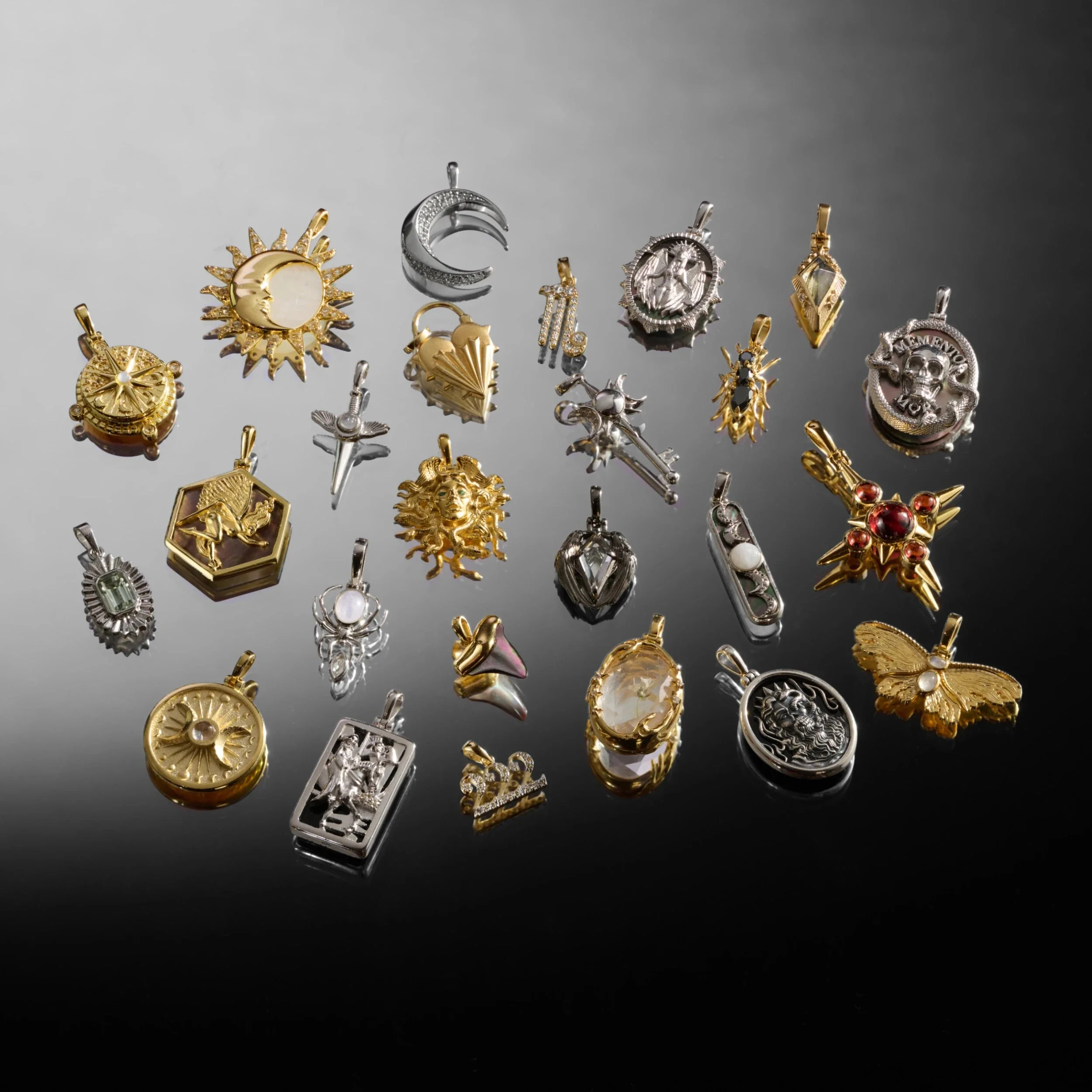 Mini Triple Moon Key Amulet - Image 3