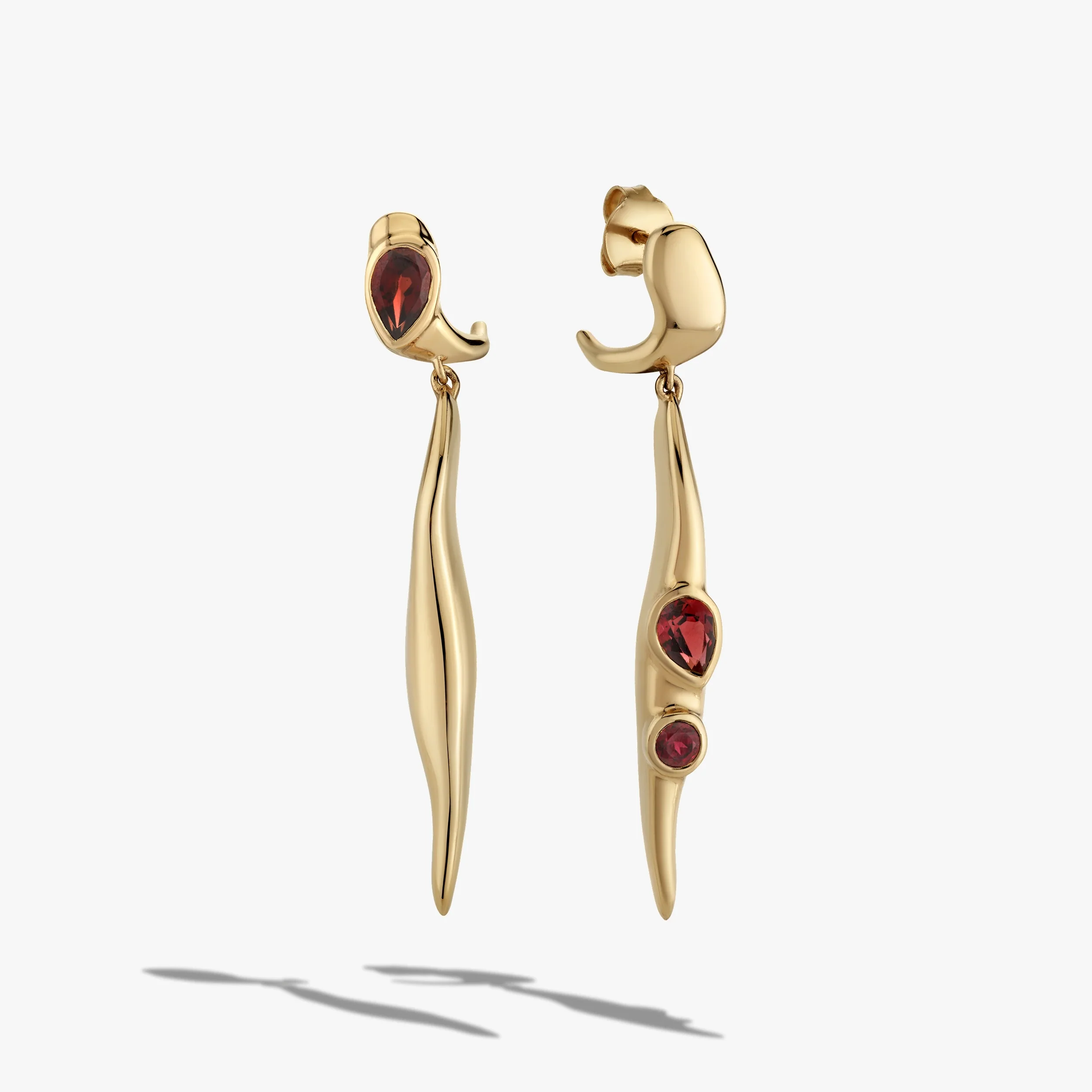 Molten Gemstone Drop Earrings