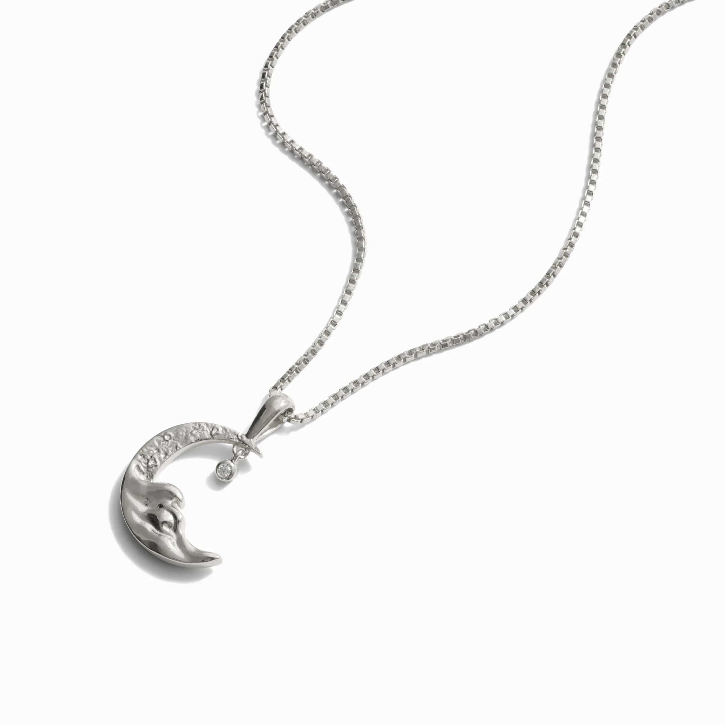 Diamond Moon Wave Necklace - Image 7