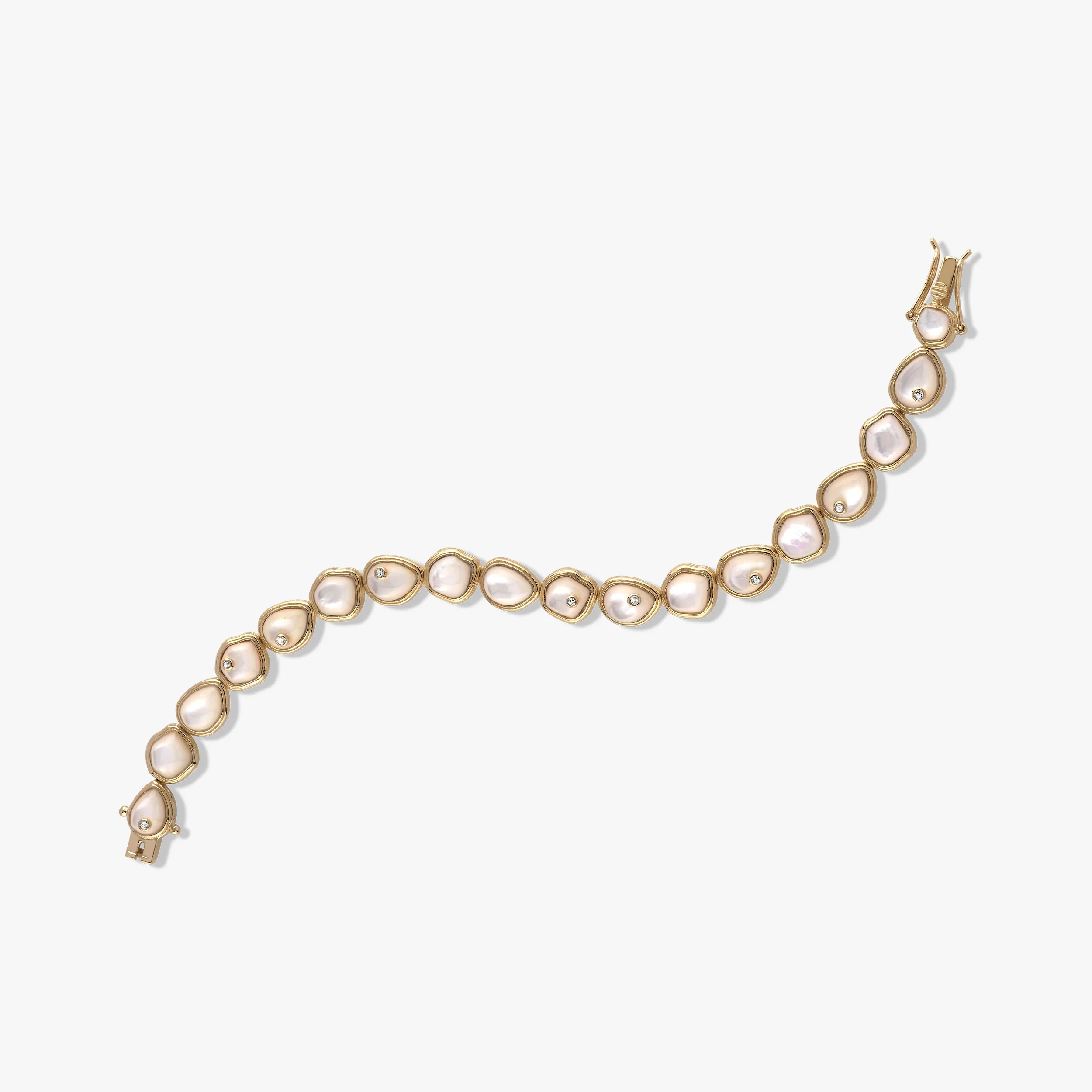 Organic Pearl Gemstone Tennis Bracelet - Image 7