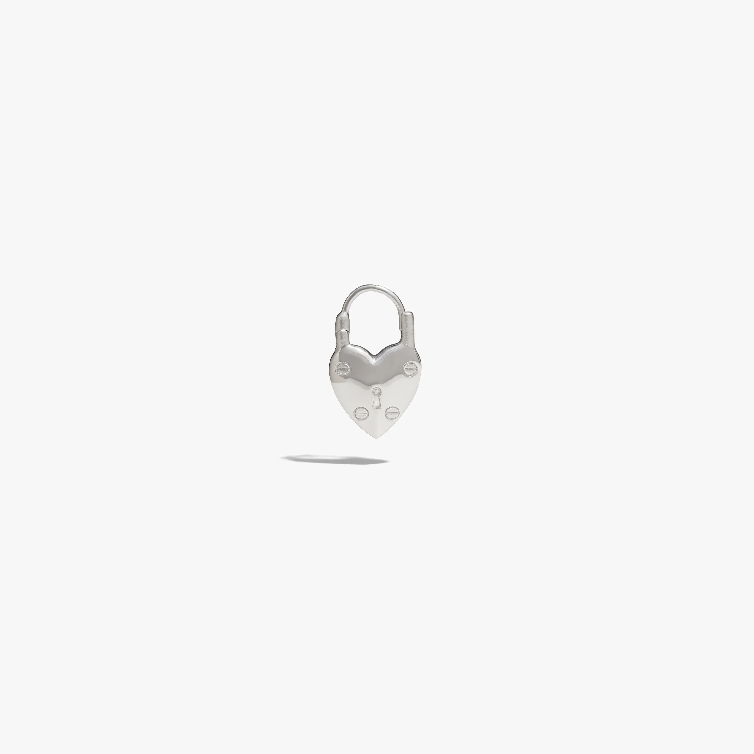 Padlock Heart Huggies - Image 6