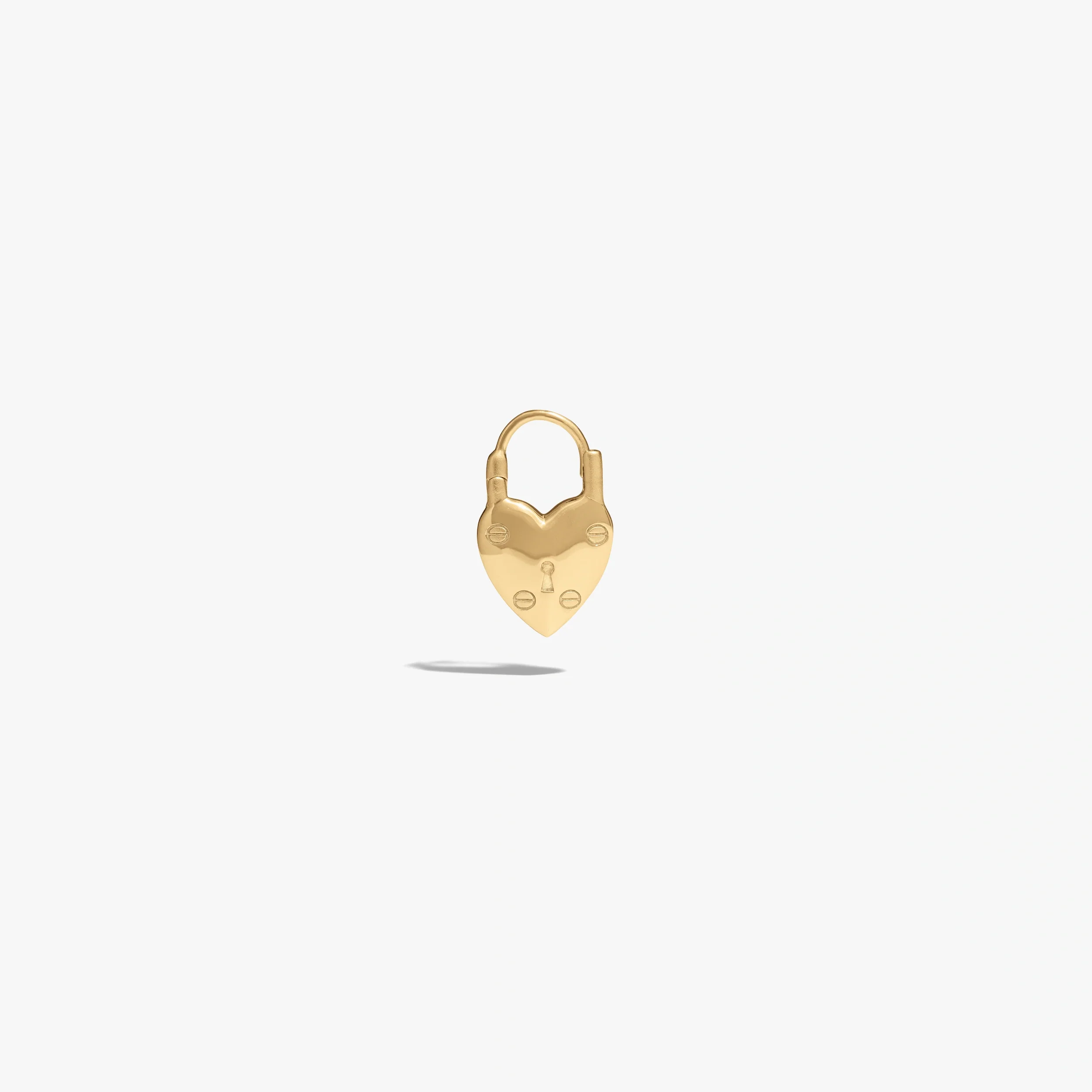 Padlock Heart Huggies - Image 8