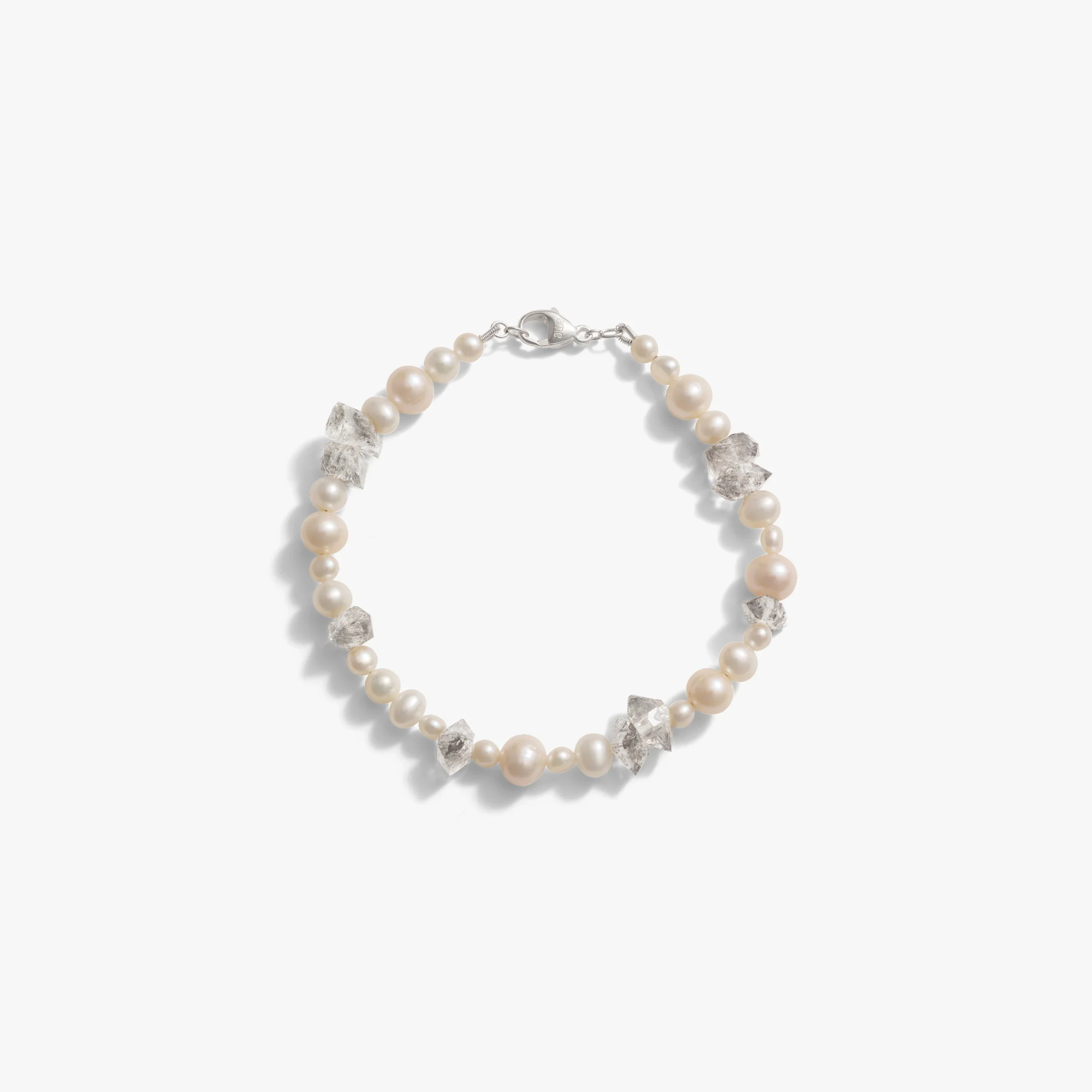 Pearl & Raw Crystal Bracelet - Image 4