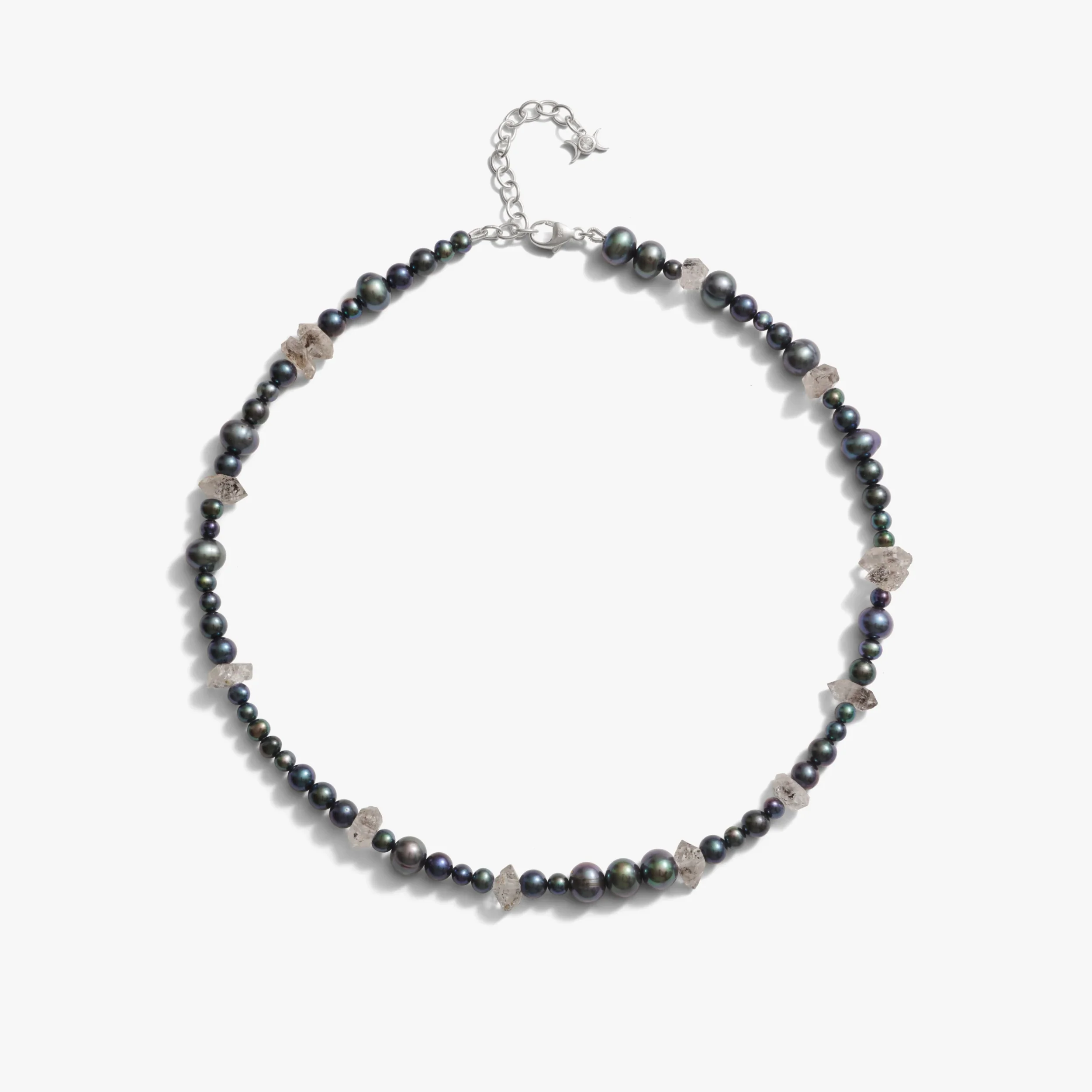 Pearl & Raw Crystal Necklace - Image 4