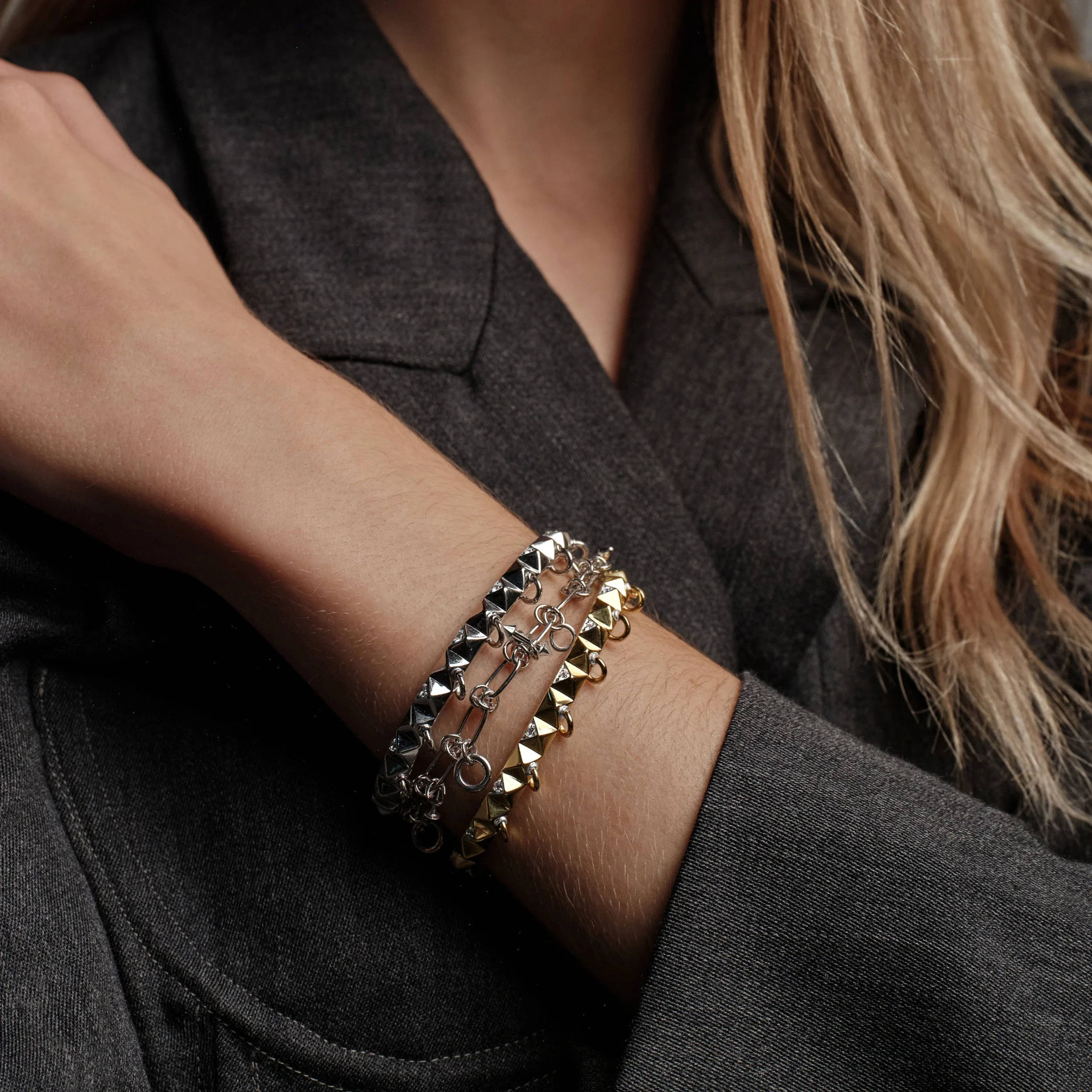 Sapphire Armor Hinge Cuff - Image 2