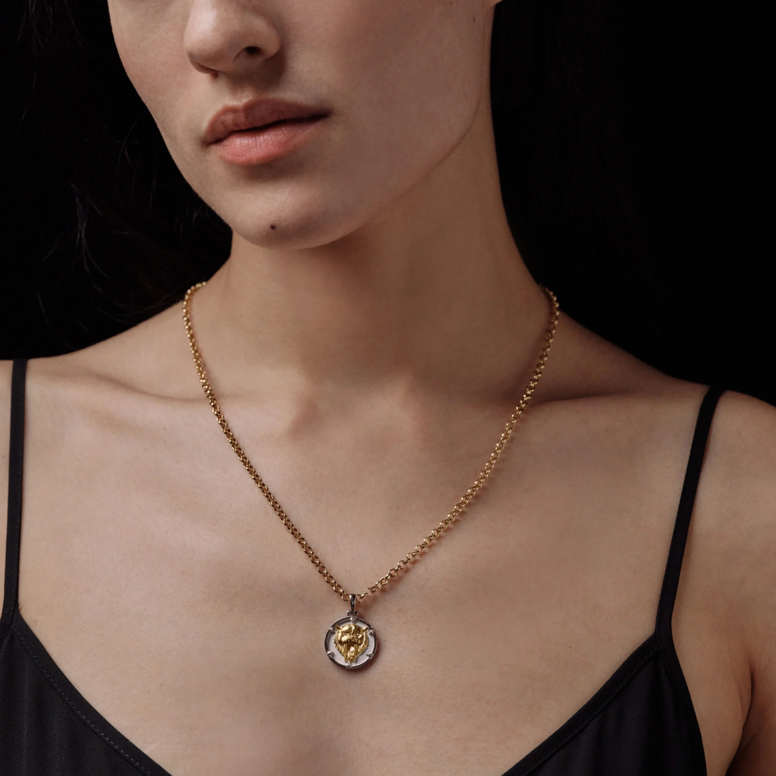 Sapphire Saber-Toothed Cat Necklace - Image 2