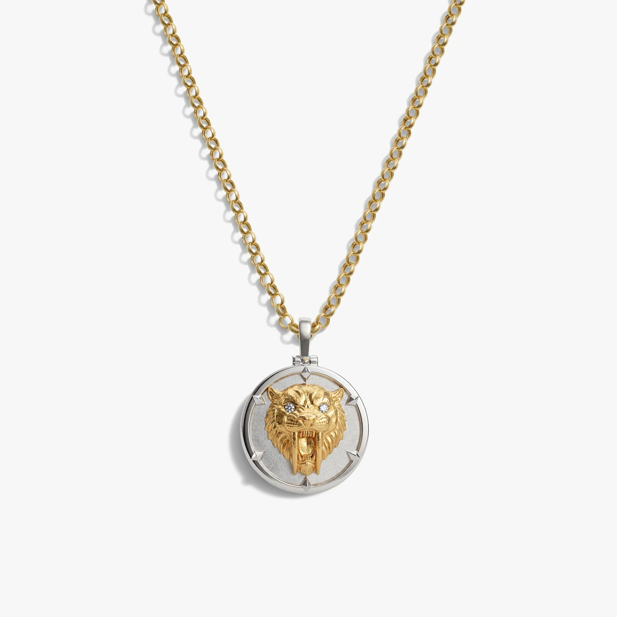Sapphire Saber-Toothed Cat Necklace - Image 4