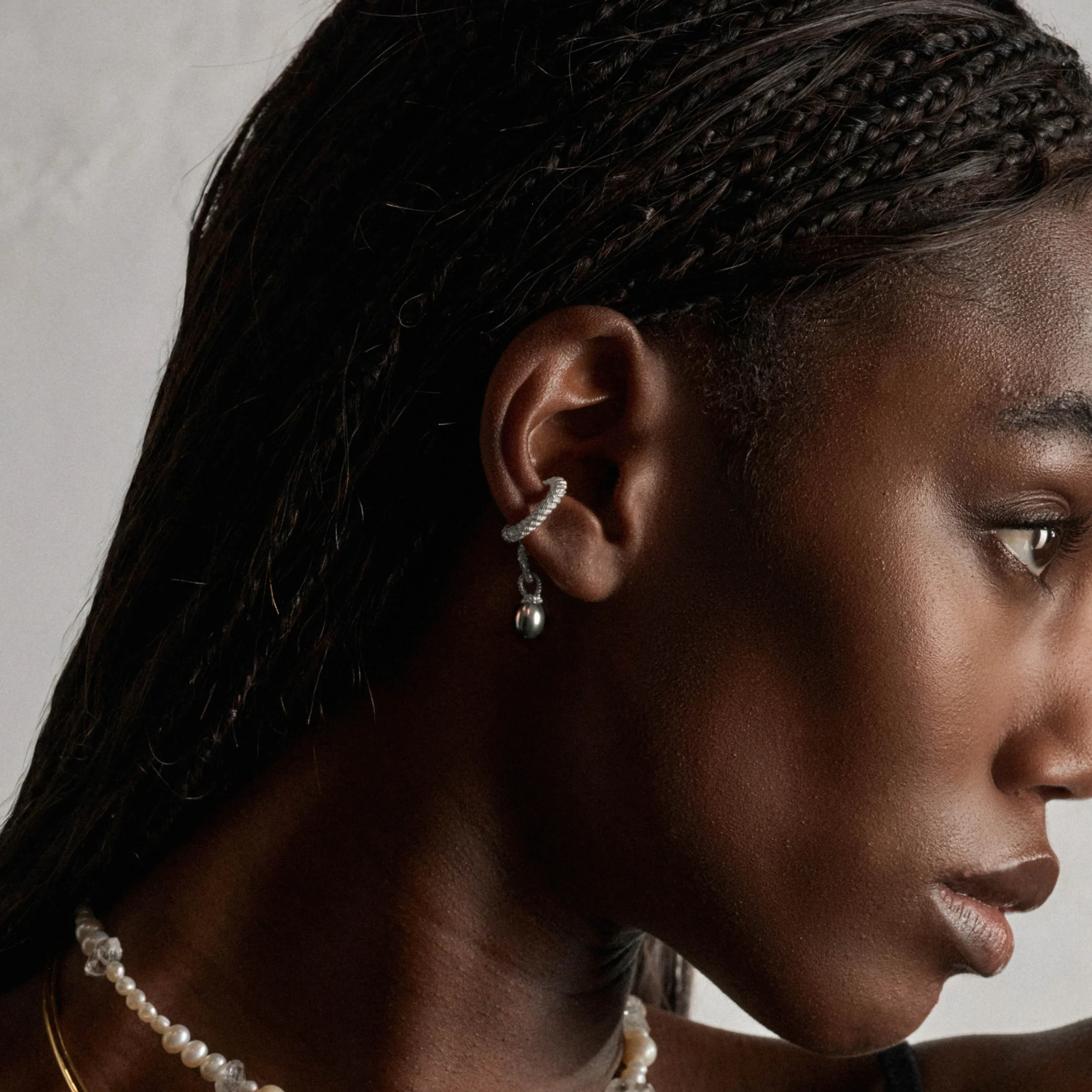 Adorned Pearl Ear Cuff - Image 3