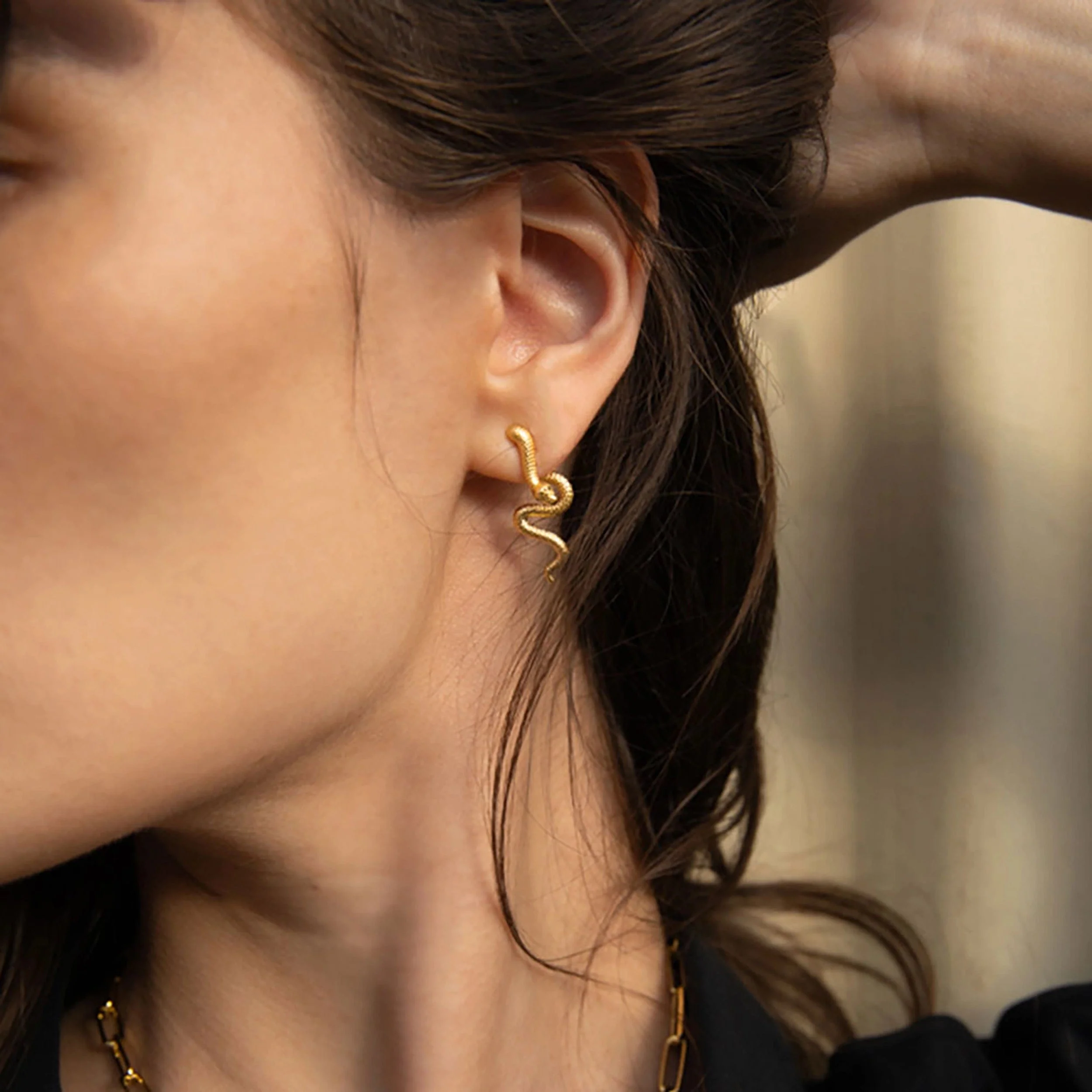 Mystic Serpent Cascade Earrings - Image 2
