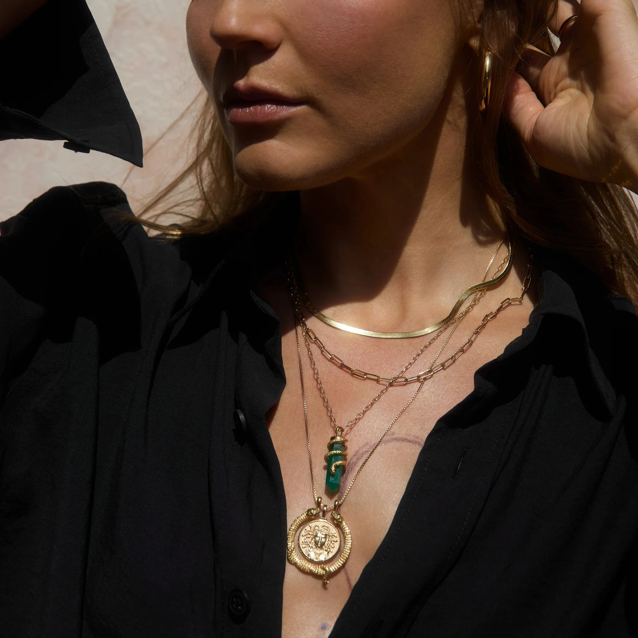 Snake Goddess Halo Necklace - Image 3