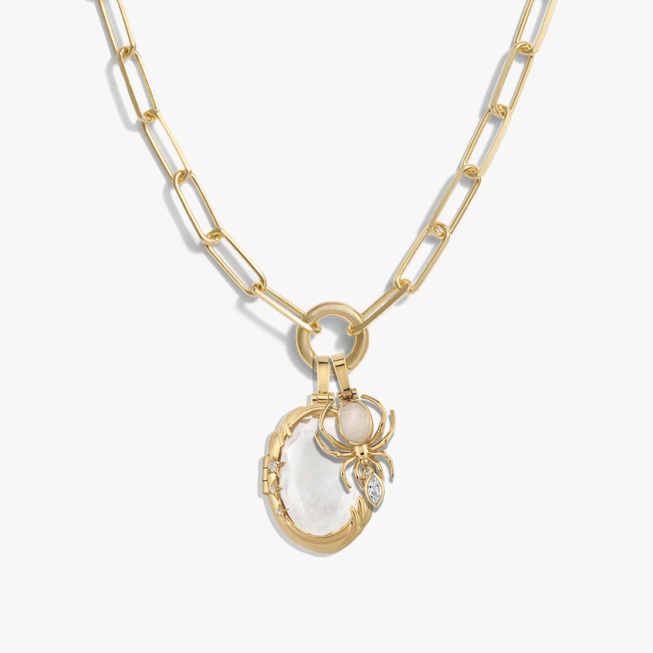 Spider Locket Charm Necklace - Image 4