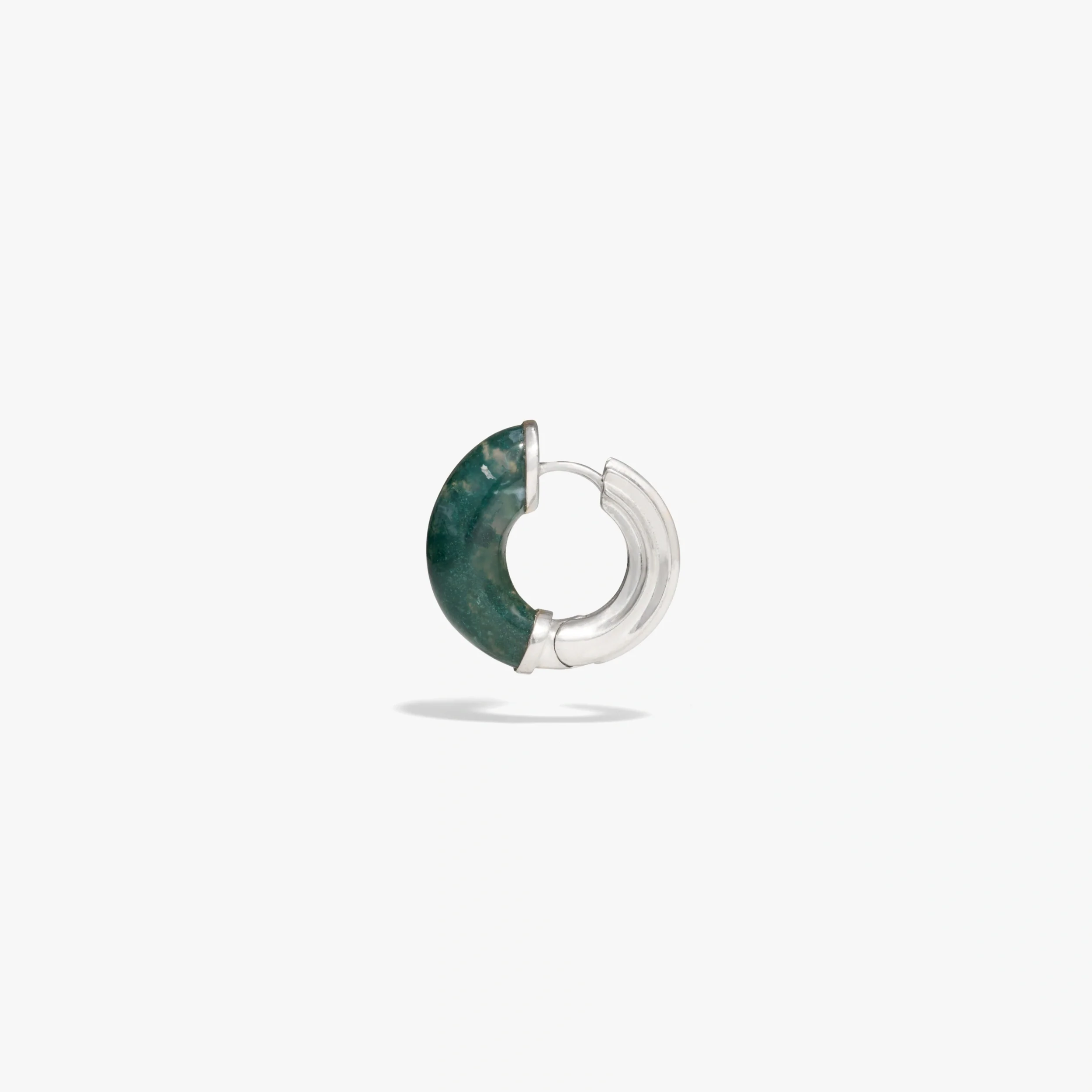 Star-Carved Gemstone Hoops - Image 8