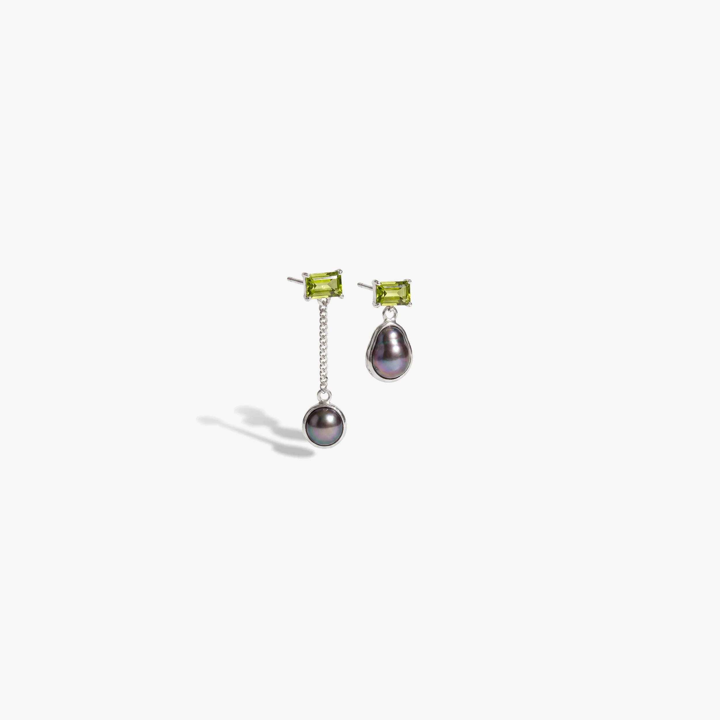 Molten Pearl Asymmetrical Earrings - Image 10
