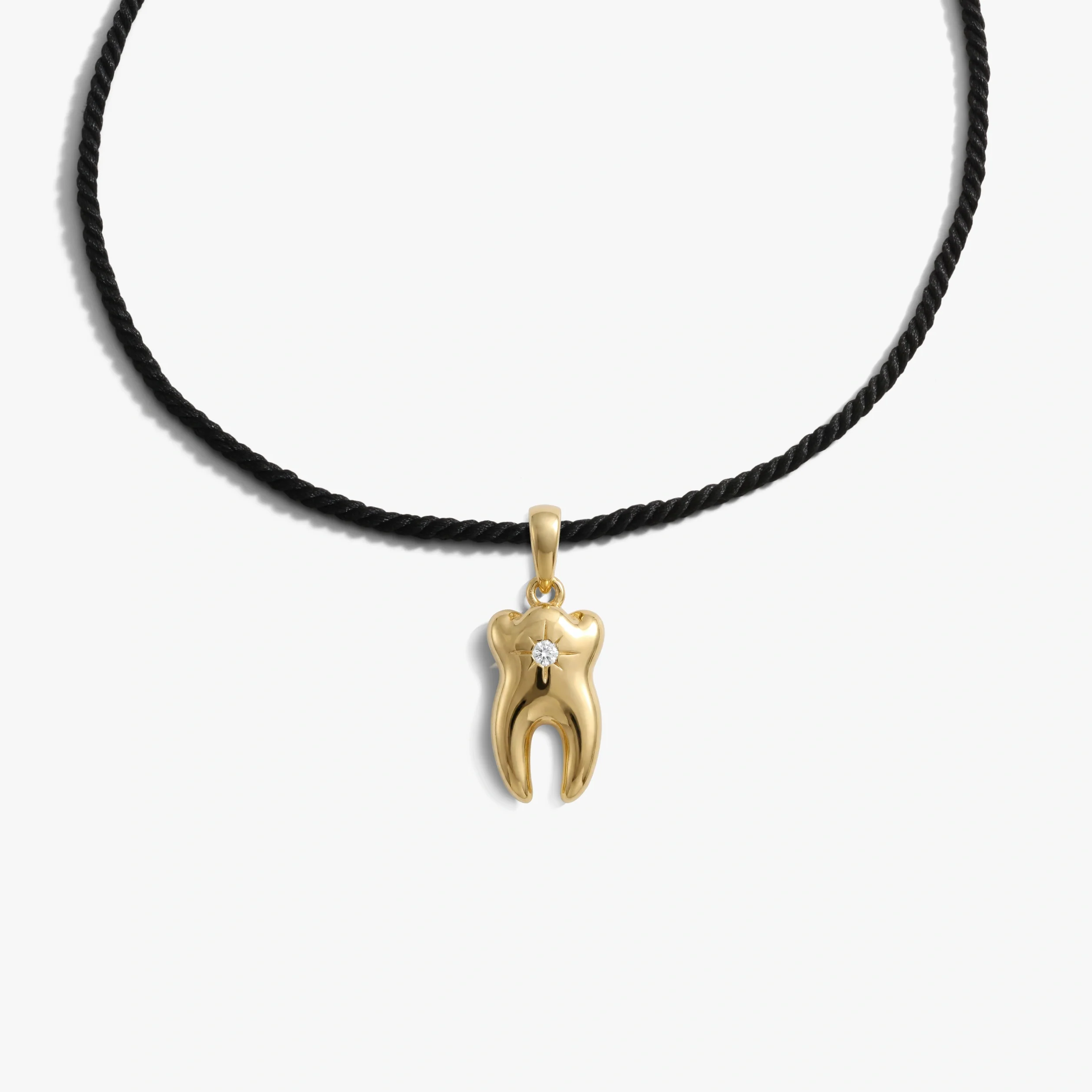Sapphire Tooth Cord Necklace