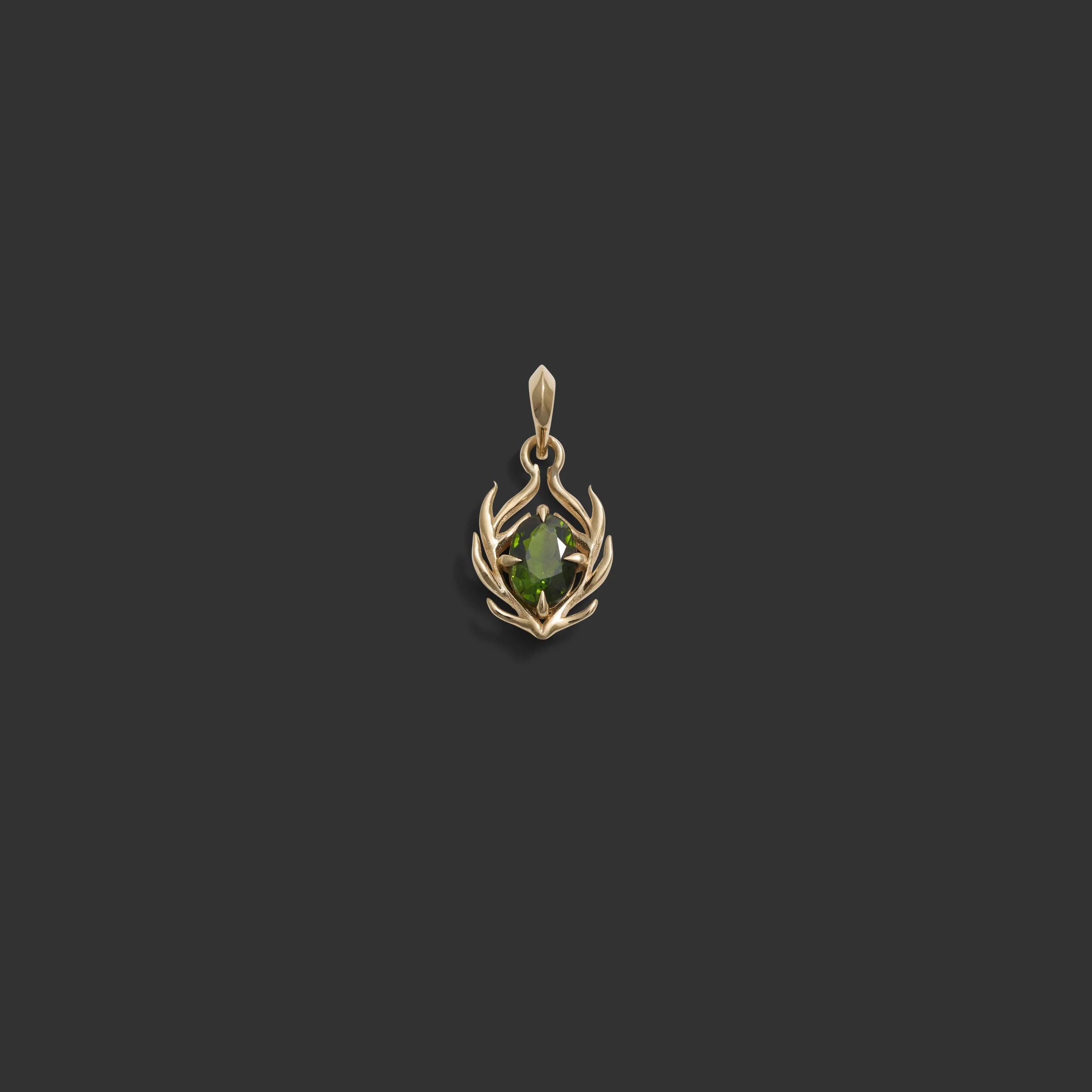 Tourmaline Stag Amulet