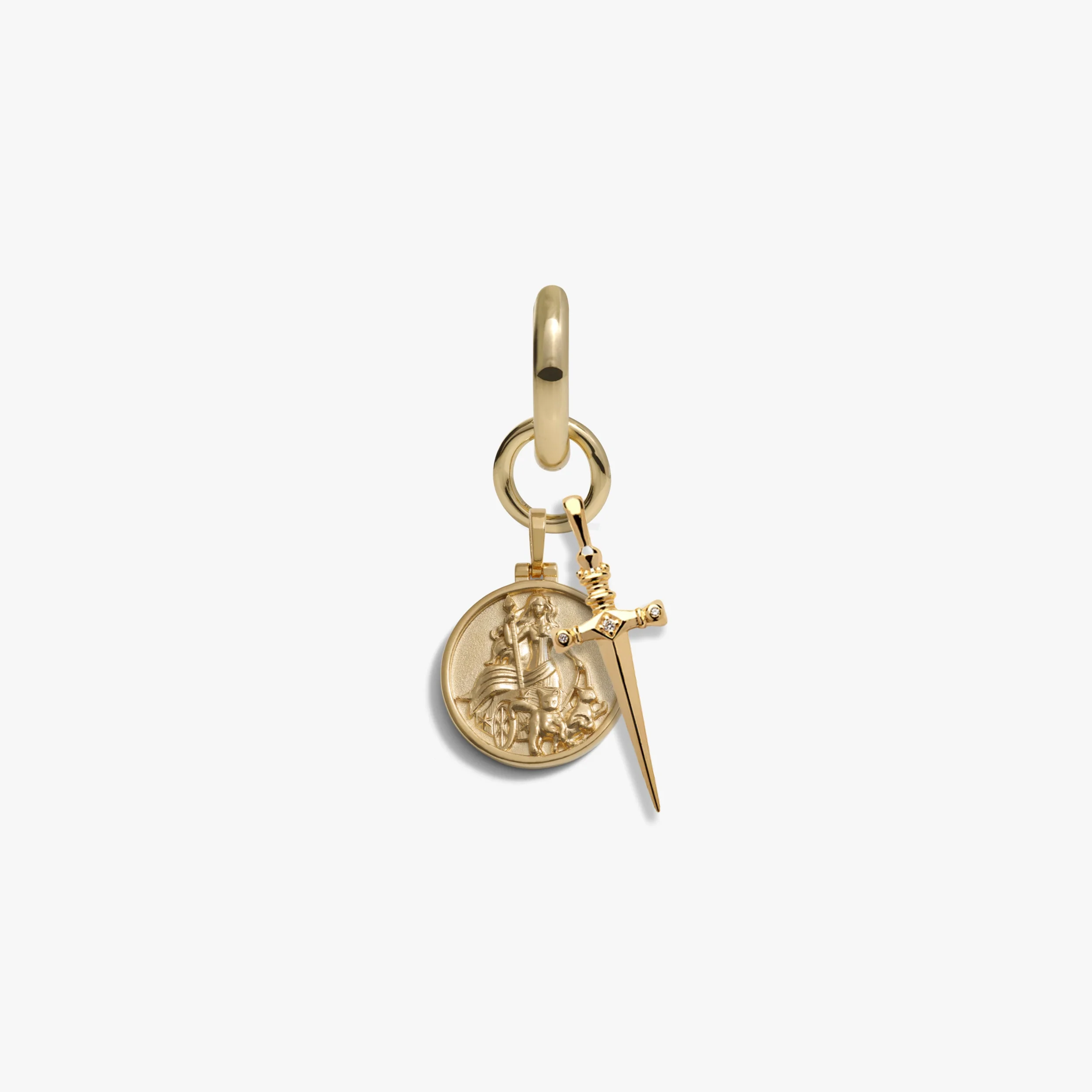 Warrior Goddess Charm Earring - Image 3