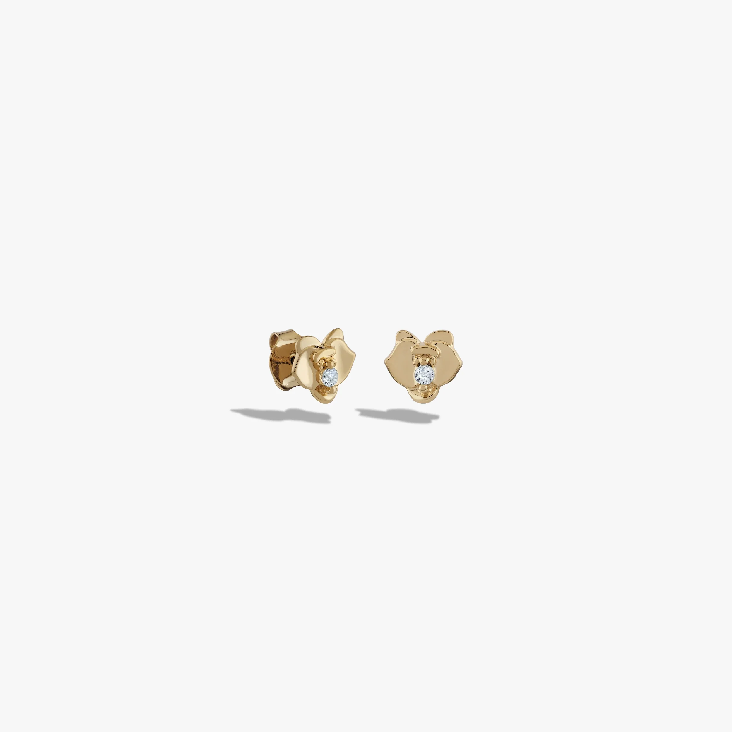 White Topaz Orchid Studs - Image 5