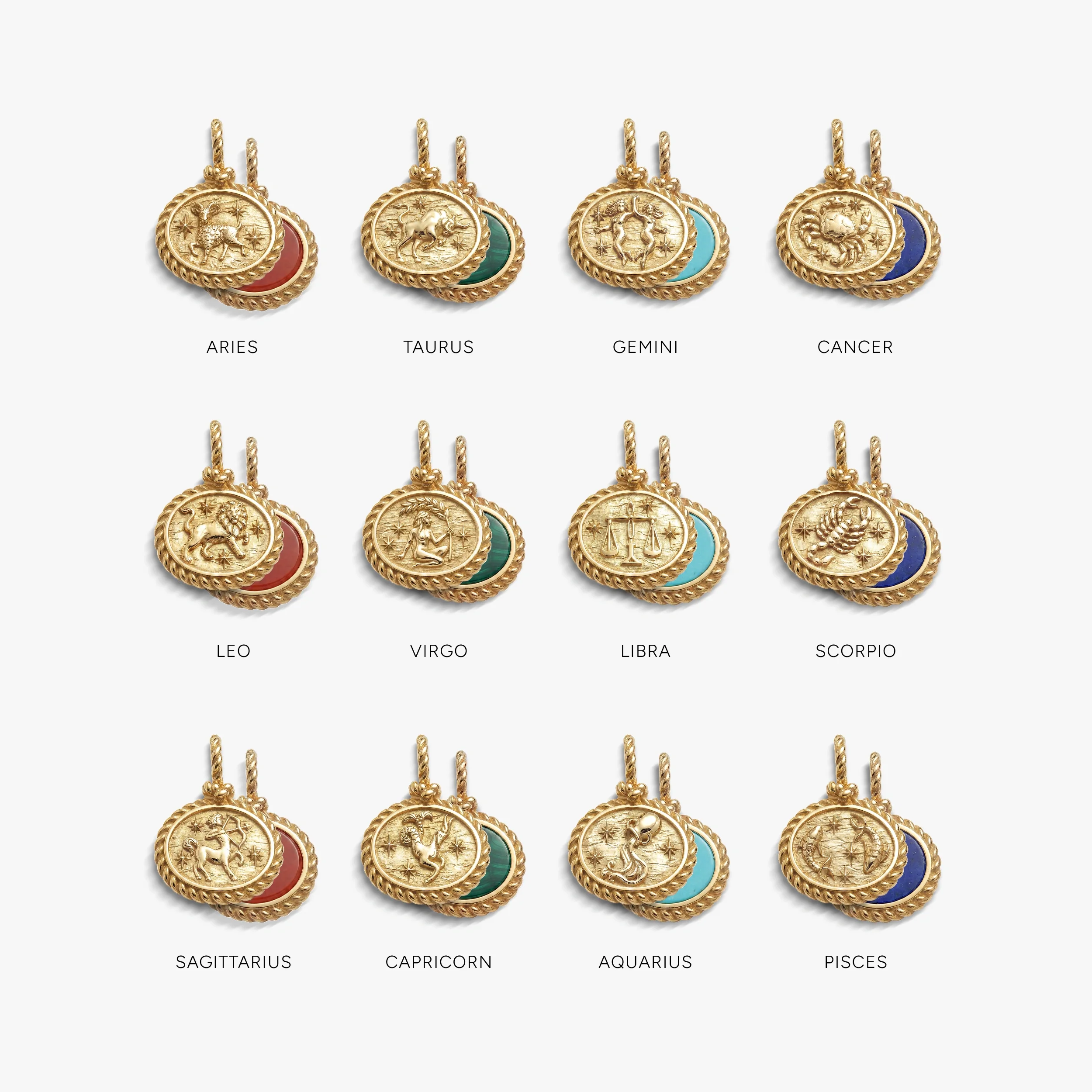 Mini Gemstone Zodiac Pendant - Image 5